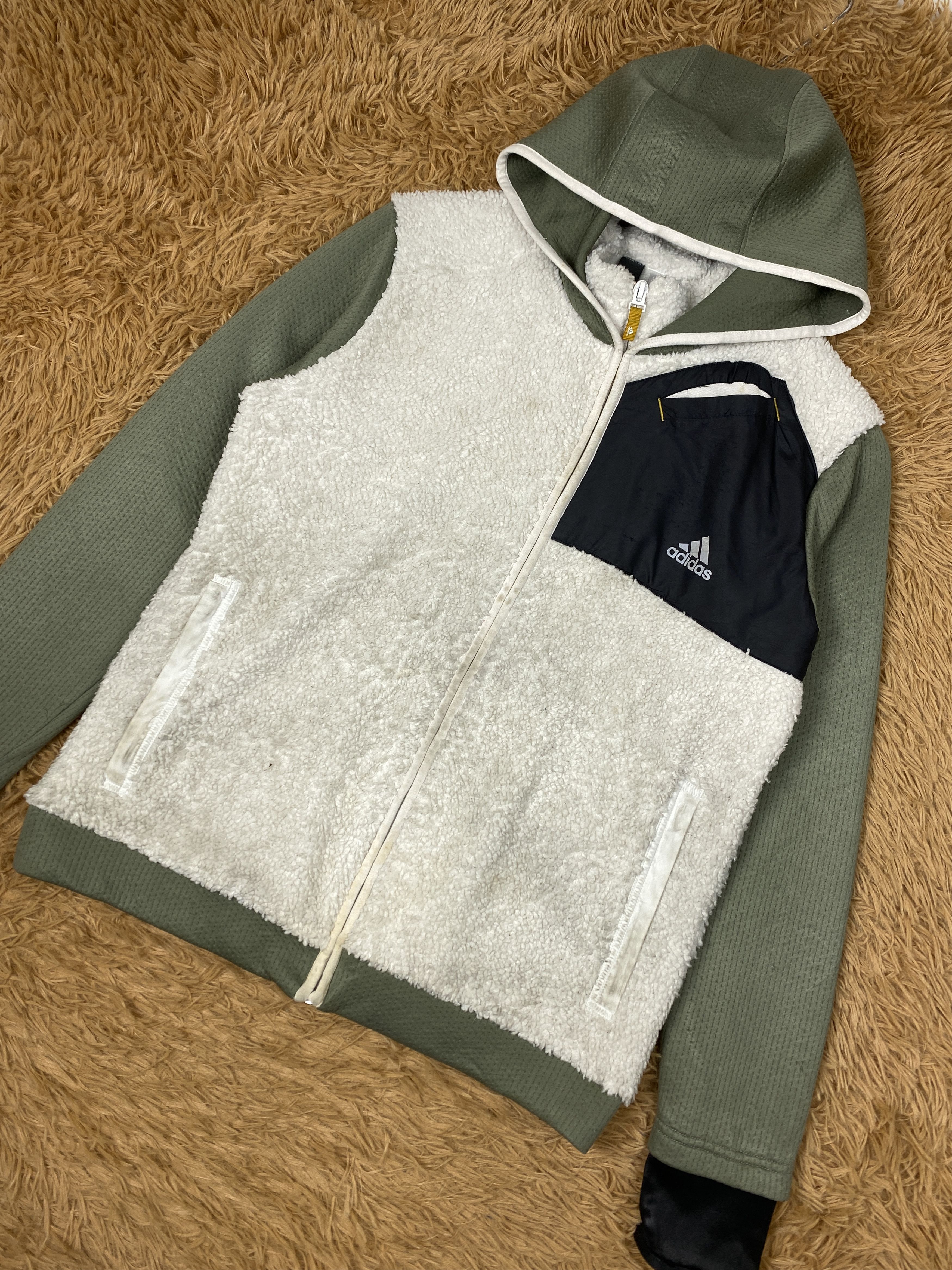 Adidas Vintage Adidas Fleece With Hoodies Jacket PJ2577 Size US XS / EU 42 / 0 - 2 Thumbnail