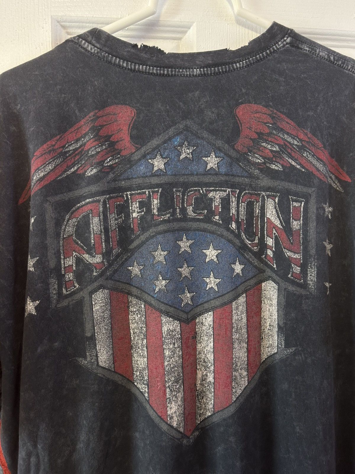 Affliction Affliction MC Skull Captain America Graphic Tshirt Size US XXL / EU 58 / 5 - 9 Thumbnail