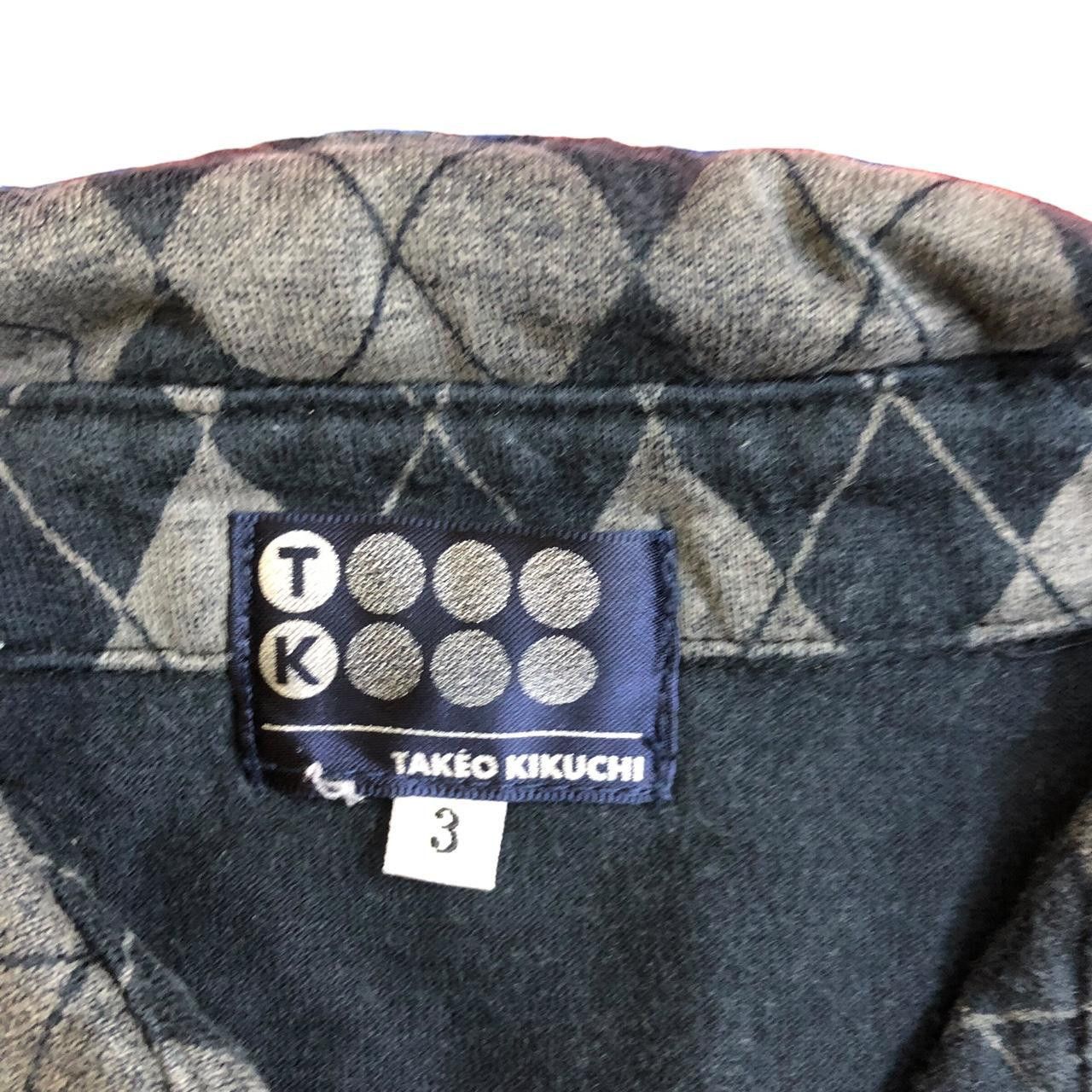 Takeo Kikuchi Vintage TAKEO KIKUCHI JAPAN Argyle Pattern Polo Tee Shirt Size M / US 6-8 / IT 42-44 - 5 Thumbnail