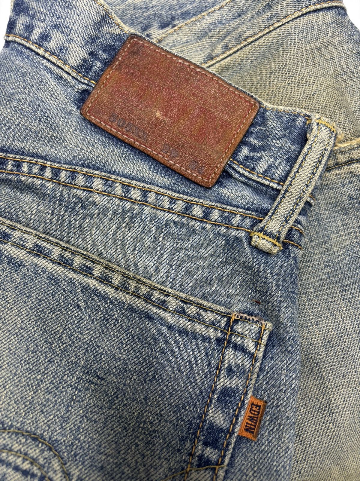 Edwin EDWIN 505xx SELVEDGE DISTRESSED DENIM JEANS Size US 30 / EU 46 - 7 Thumbnail