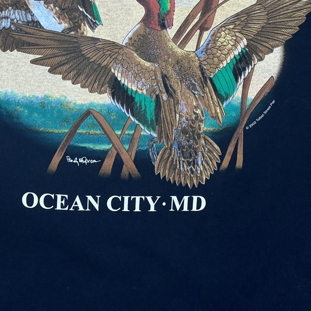 Other Vintage 2003 M.R. Ducks Ocean City Large T Shirt Navy Blue Size US L / EU 52-54 / 3 - 2 Thumbnail