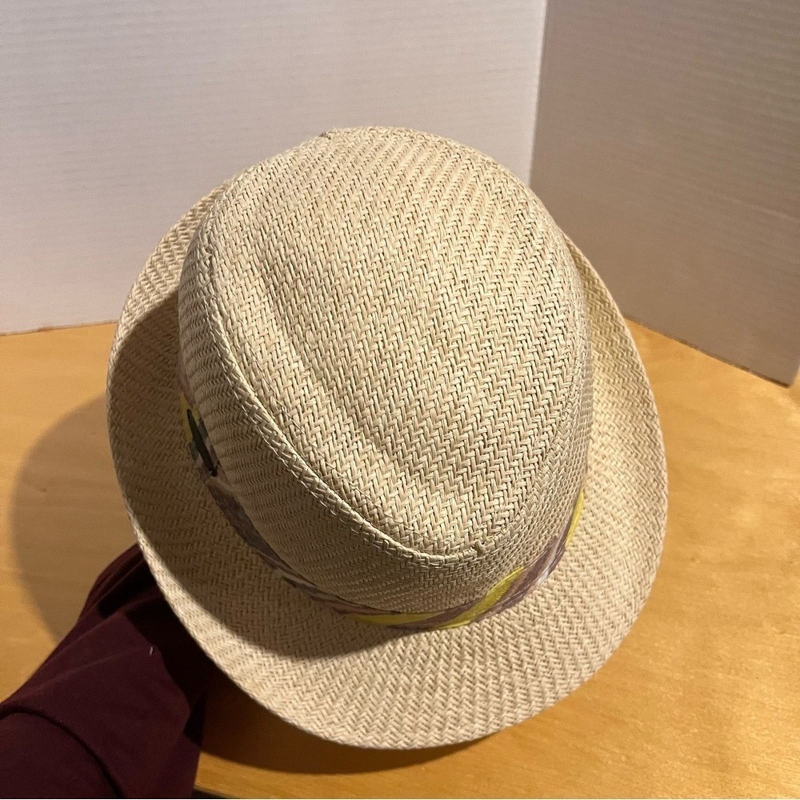 Panama Jack Original Panama Jack Fedora Hat Straw Look Natural Woven Size ONE SIZE - 5 Thumbnail