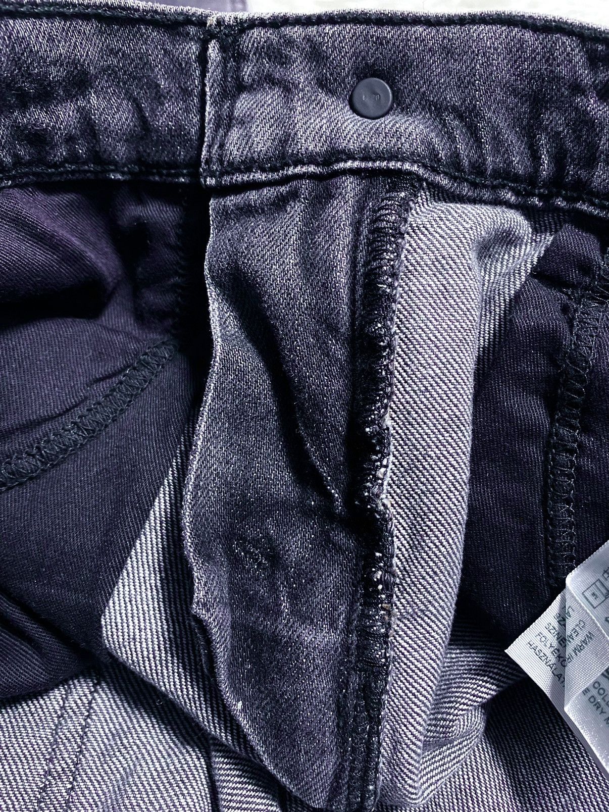 Levi's Made & Crafted Levi’s Line 8 Graphite Black Washed Cropped Jeans Denim Mom Size 28" / US 6 / IT 42 - 20 Thumbnail