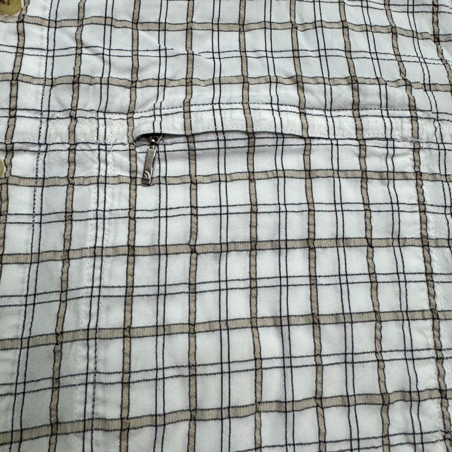 The North Face The North Face Shirt Mens Medium White Brown Plaid Button-Down Short Sleeve Y2K Outdoor Fishing Casual Mens Size US M / EU 48-50 / 2 - 5 Thumbnail