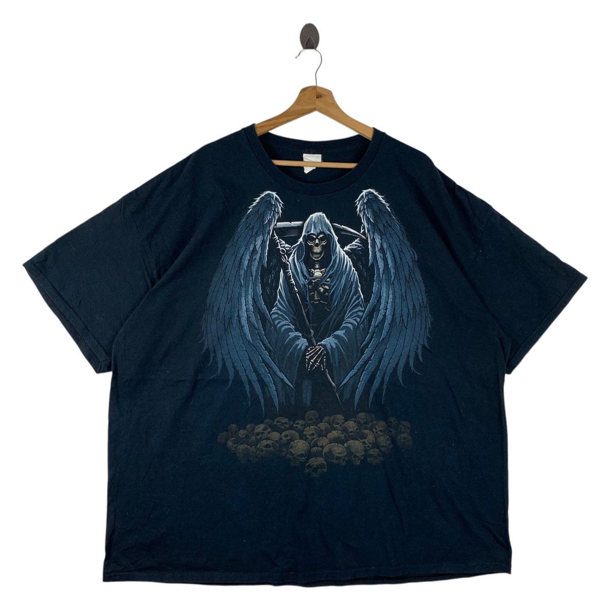 Other Vintage Y2K GRIM REAPER Skeletton skulls tshirt Size US XXL / EU 58 / 5 - 1 Thumbnail