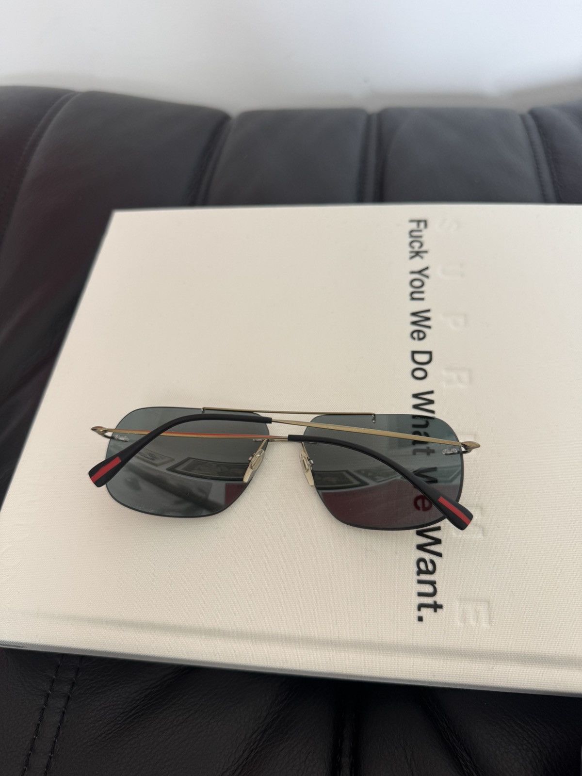 Prada Prada Sun Glasses Designer Luxury Brown High End Italy Rare Size ONE SIZE - 4 Thumbnail