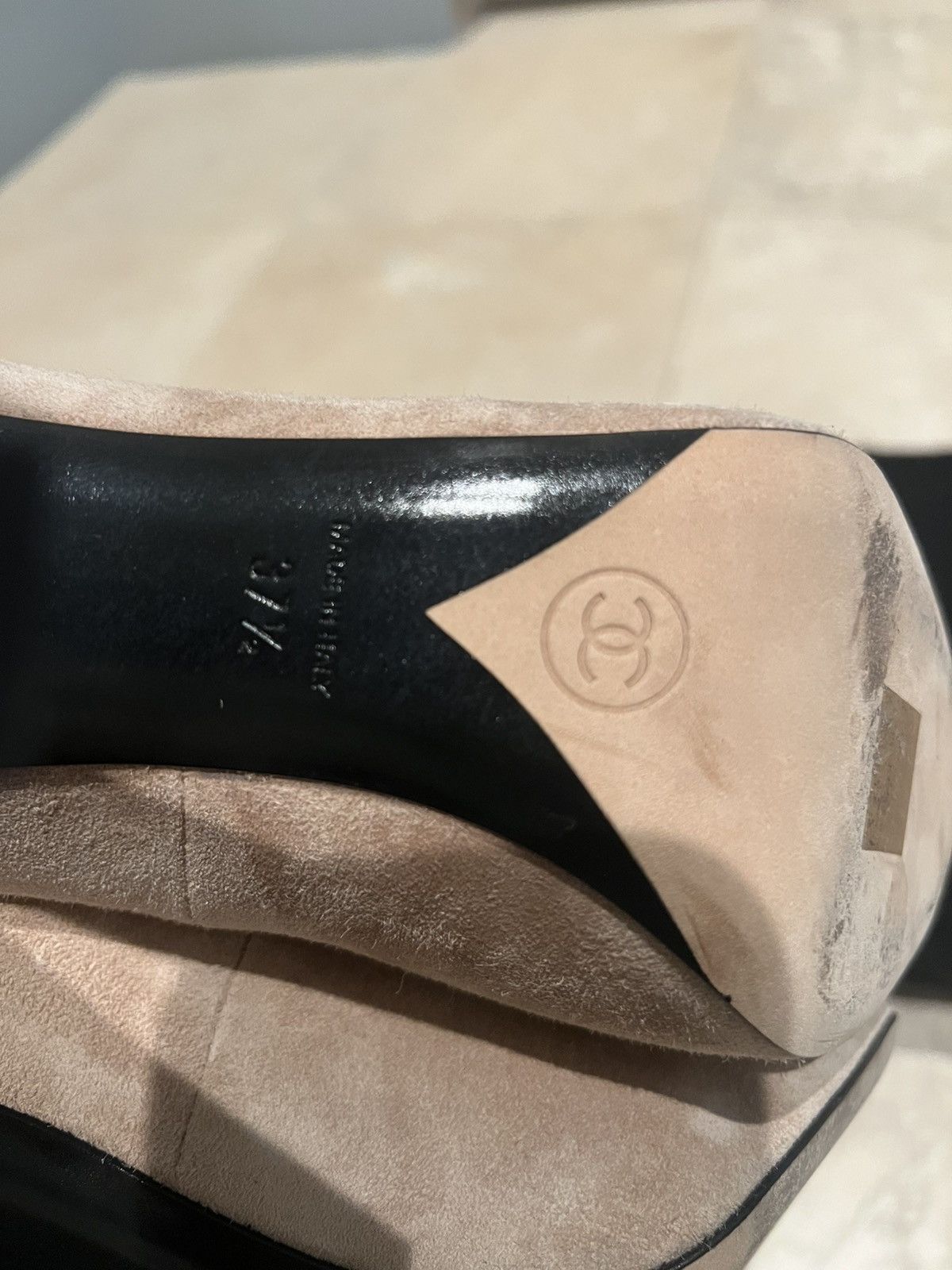 Chanel Beige suede heels Size US 6.5 / IT 36.5 - 9 Thumbnail