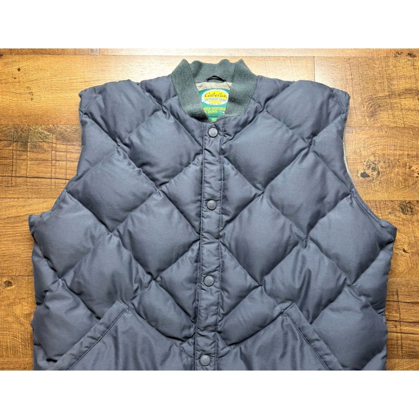 Eddie Bauer VINTAGE Eddie Bauer Vest Down Quilted Full Zip Puffer Mens XL Tall Gray Navy? Size US XL / EU 56 / 4 - 3 Thumbnail