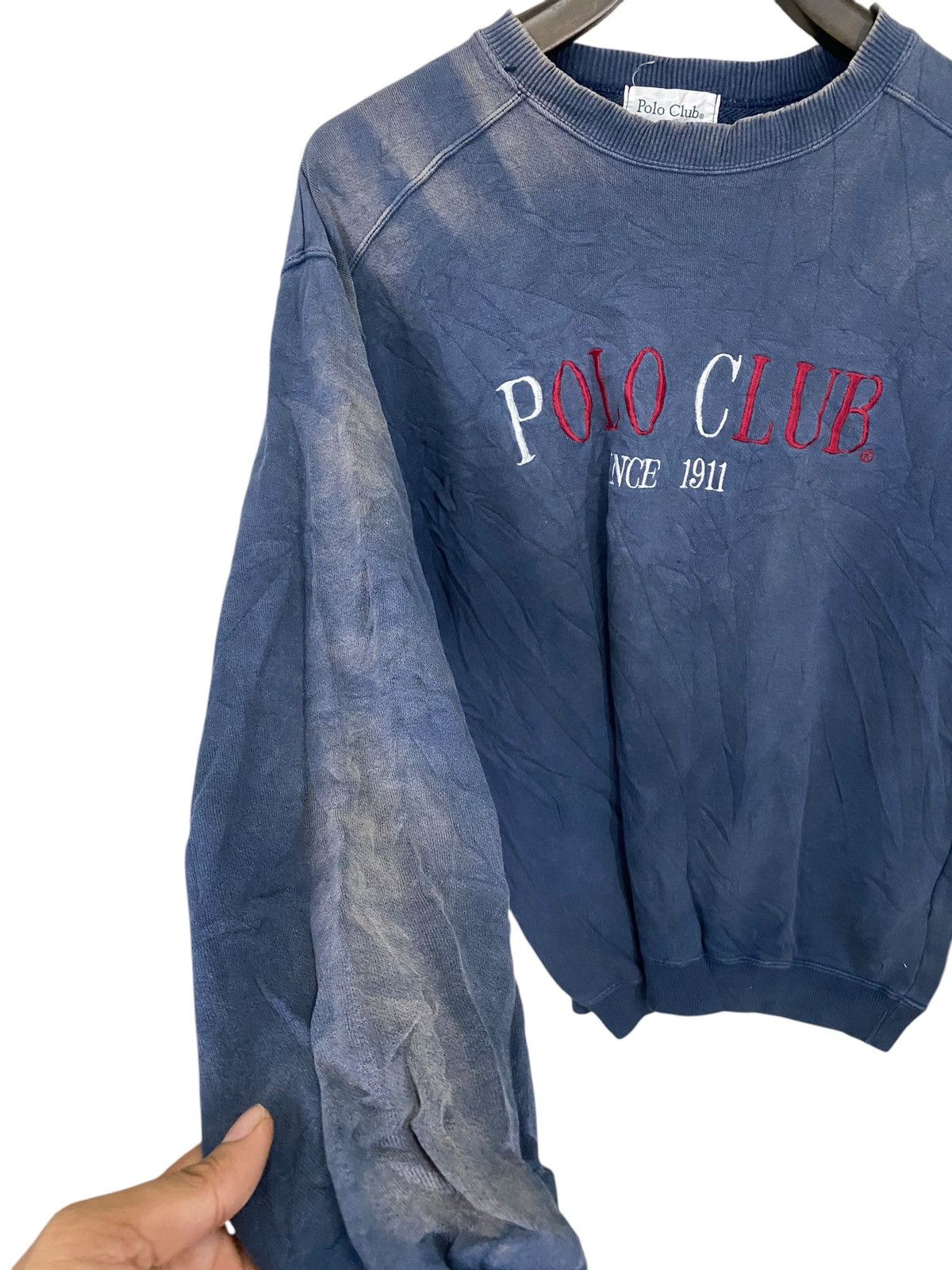 Beverly Hills Polo Club × Polo Ralph Lauren × Vintage Vintage polo club spell out sun faded distressed sweatshirr Size US L / EU 52-54 / 3 - 5 Thumbnail