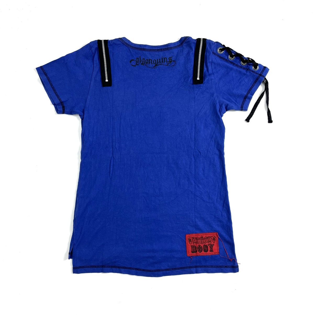 If Six Was Nine × Japanese Brand × Le Grande Bleu (L.G.B.) Y2K Algonquins like H Anarchy Poem Gothic Punk Lgb Zip Tee Size US M / EU 48-50 / 2 - 12 Thumbnail