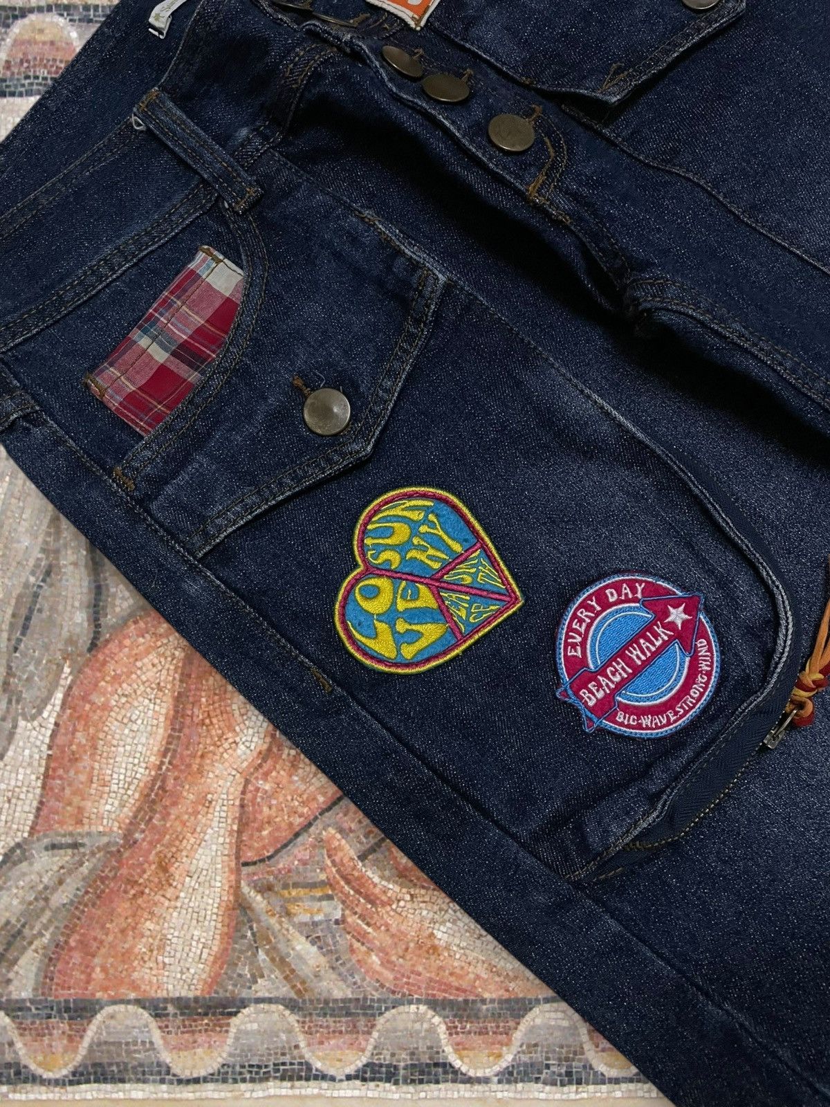 Hysteric Glamour Vintate Og 1990s Japan Designer Sunny Smith Patchwork Grunge Size US 32 / EU 48 - 8 Thumbnail