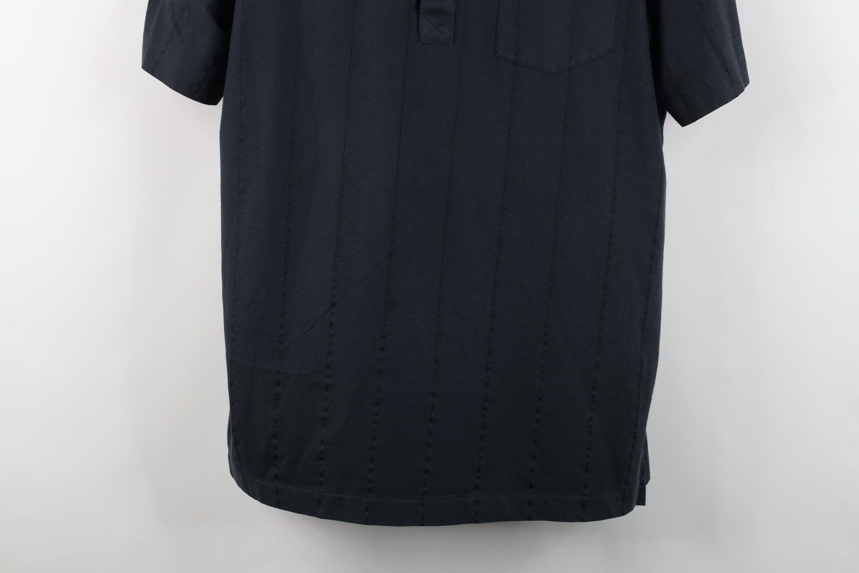Vintage Vintage 90s Streetwear Striped Knit Golf Polo Shirt Black Size US XL / EU 56 / 4 - 3 Thumbnail