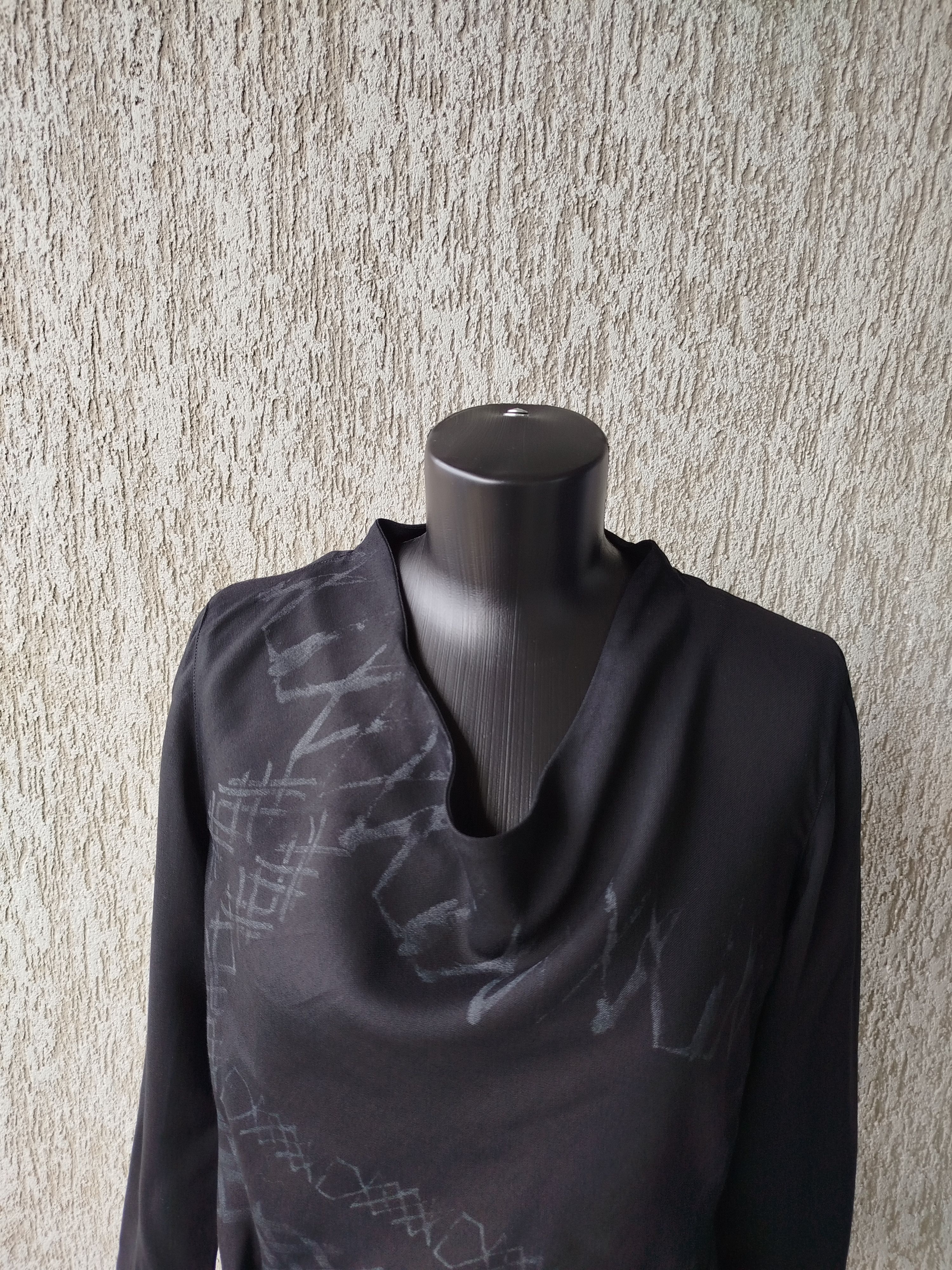Marithe + Francois Girbaud Girbaud Dress Long Sleeve Draped Wool Vintage Size L / US 10 / IT 46 - 6 Thumbnail