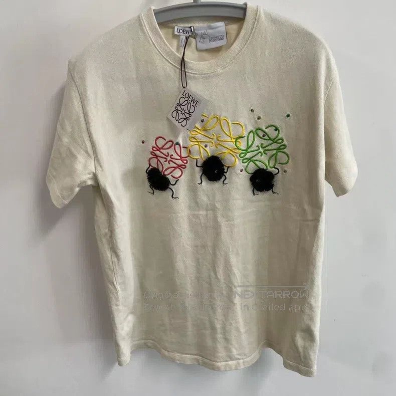 Loewe Loewe Logo Coal Ball Print Embroidered Short Sleeve Drop S Size XS / US 0-2 / IT 36-38 - 1 Thumbnail