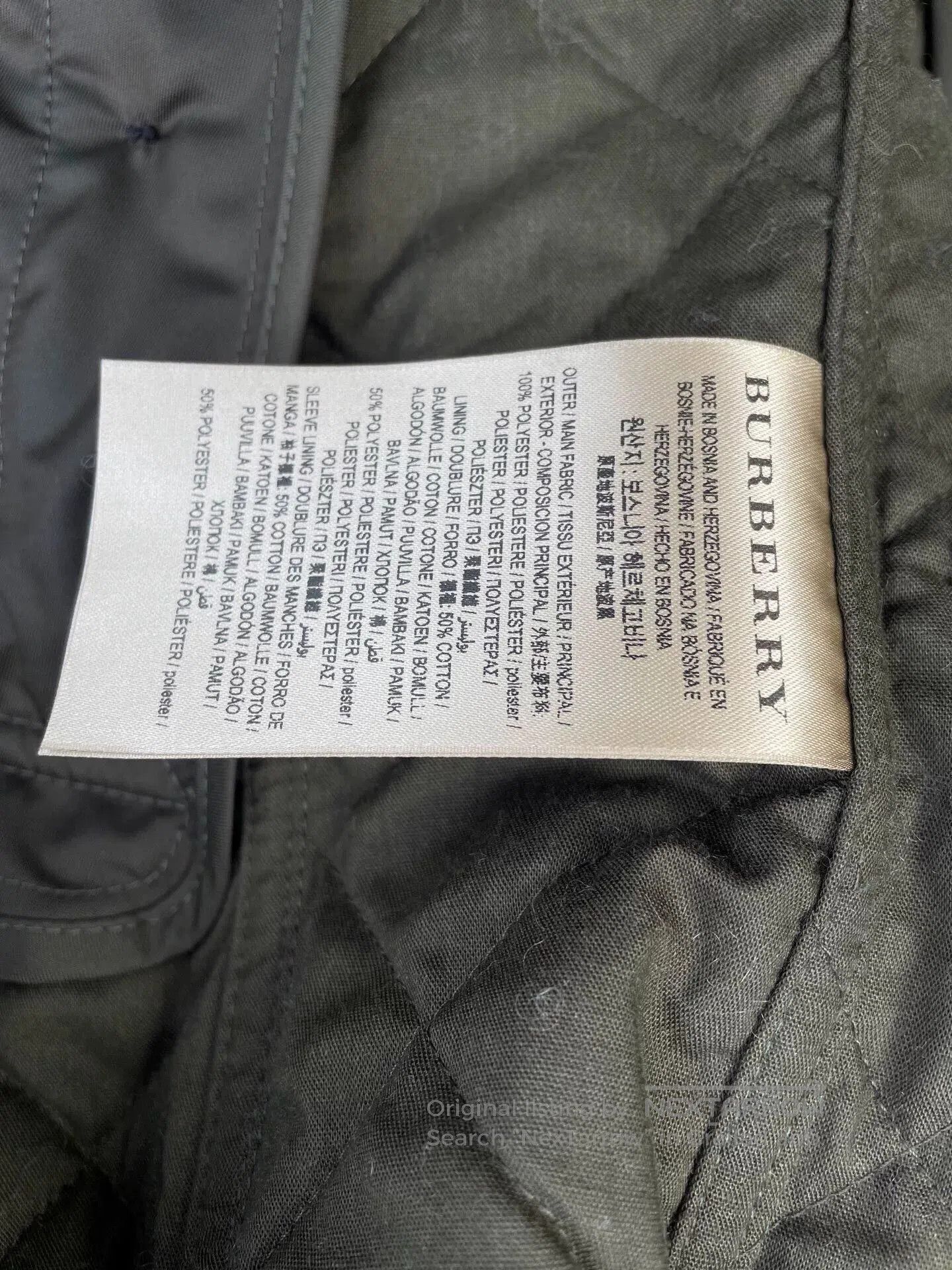 Burberry Burberry Green Cotton Puffer Jacket. Size US M / EU 48-50 / 2 - 4 Thumbnail