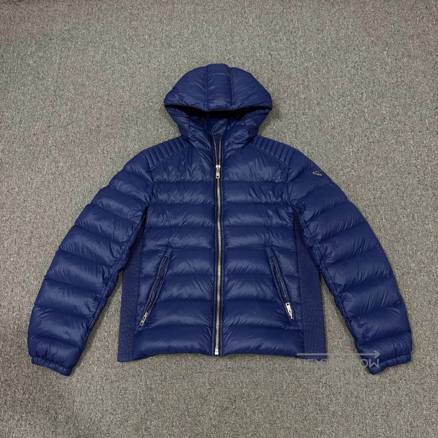 Prada Prada Navy Blue Triangle Logo Down Jacket 52 99 New/ | Grailed