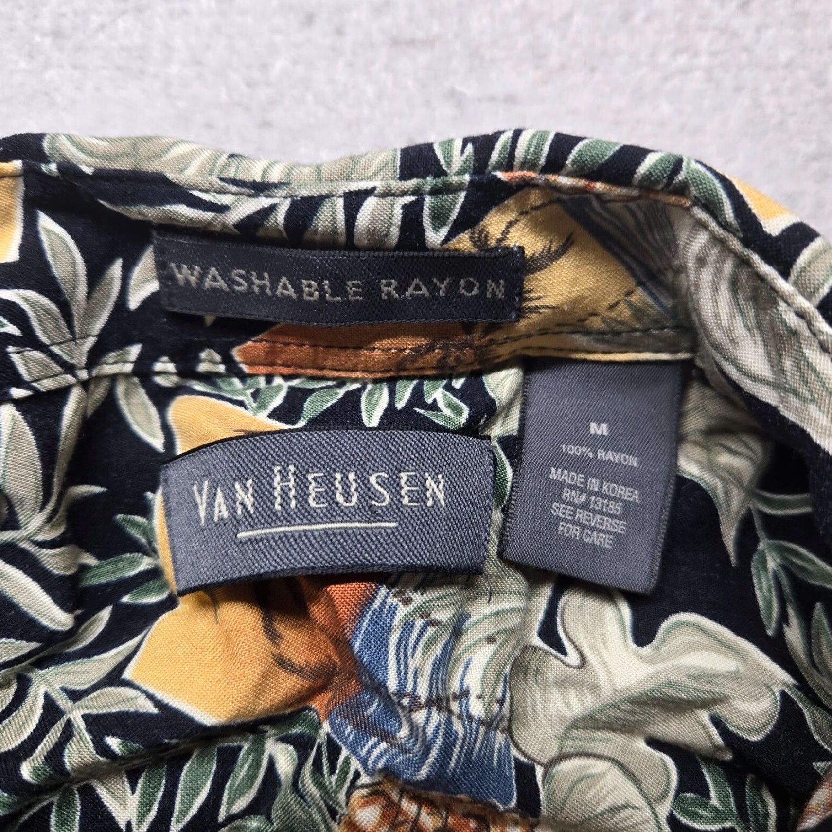Van Heusen Van Heusen Shirt Men's M Medium Tropical Hawaiian Beach Hawaii Coastal Button Up Size US M / EU 48-50 / 2 - 3 Thumbnail