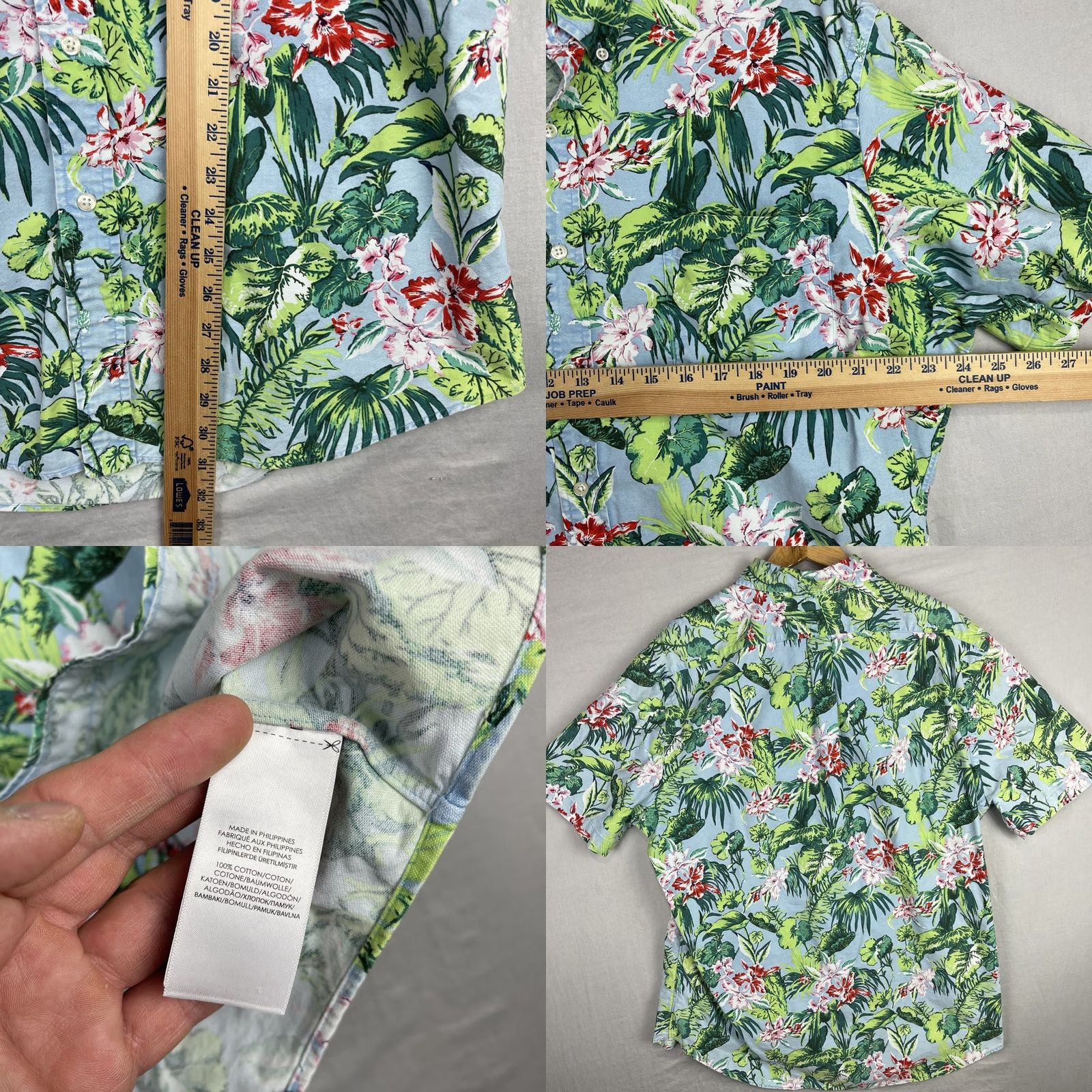 Polo Ralph Lauren Polo Ralph Lauren Shirt Mens 2XL Blue Hawaiian Floral Slim Fit Button Down Aloha Shirt Size US XXL / EU 58 / 5 - 8 Thumbnail