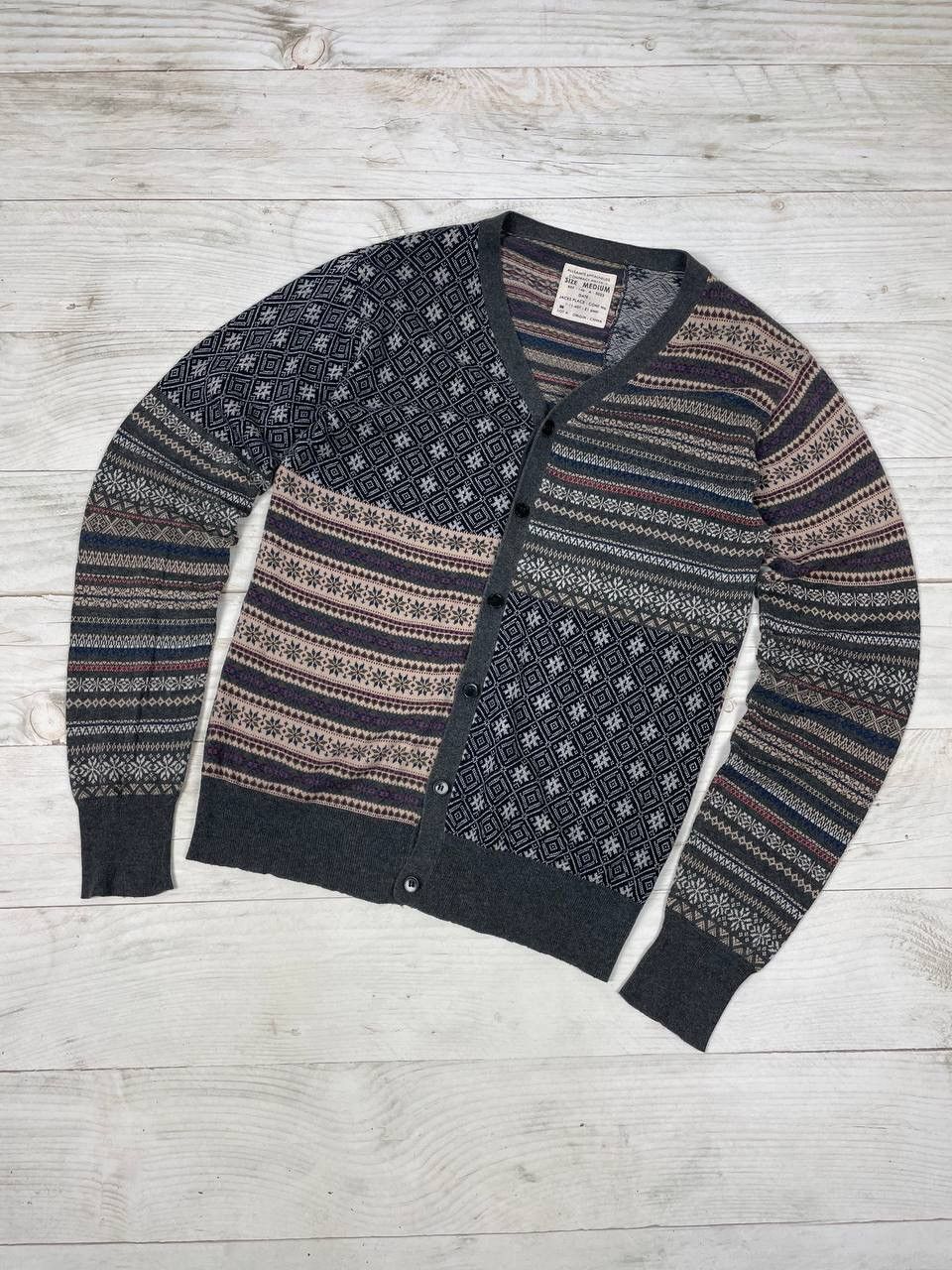 Allsaints Allsaints Patchwork Oslo Cardigan Sweater Size US M / EU 48-50 / 2 - 1 Thumbnail