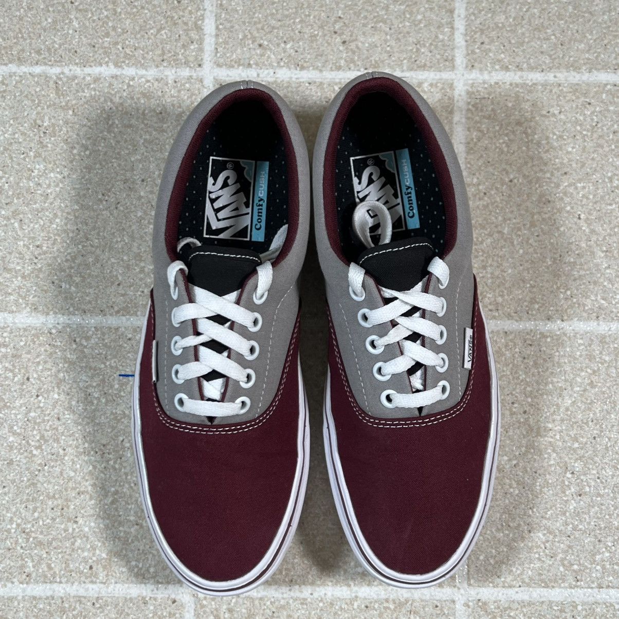 Vans VANS Comfycush Era Unisex Canvas Gray and Burgundy Size 7.5 Size US 7.5 / EU 40-41 - 3 Thumbnail