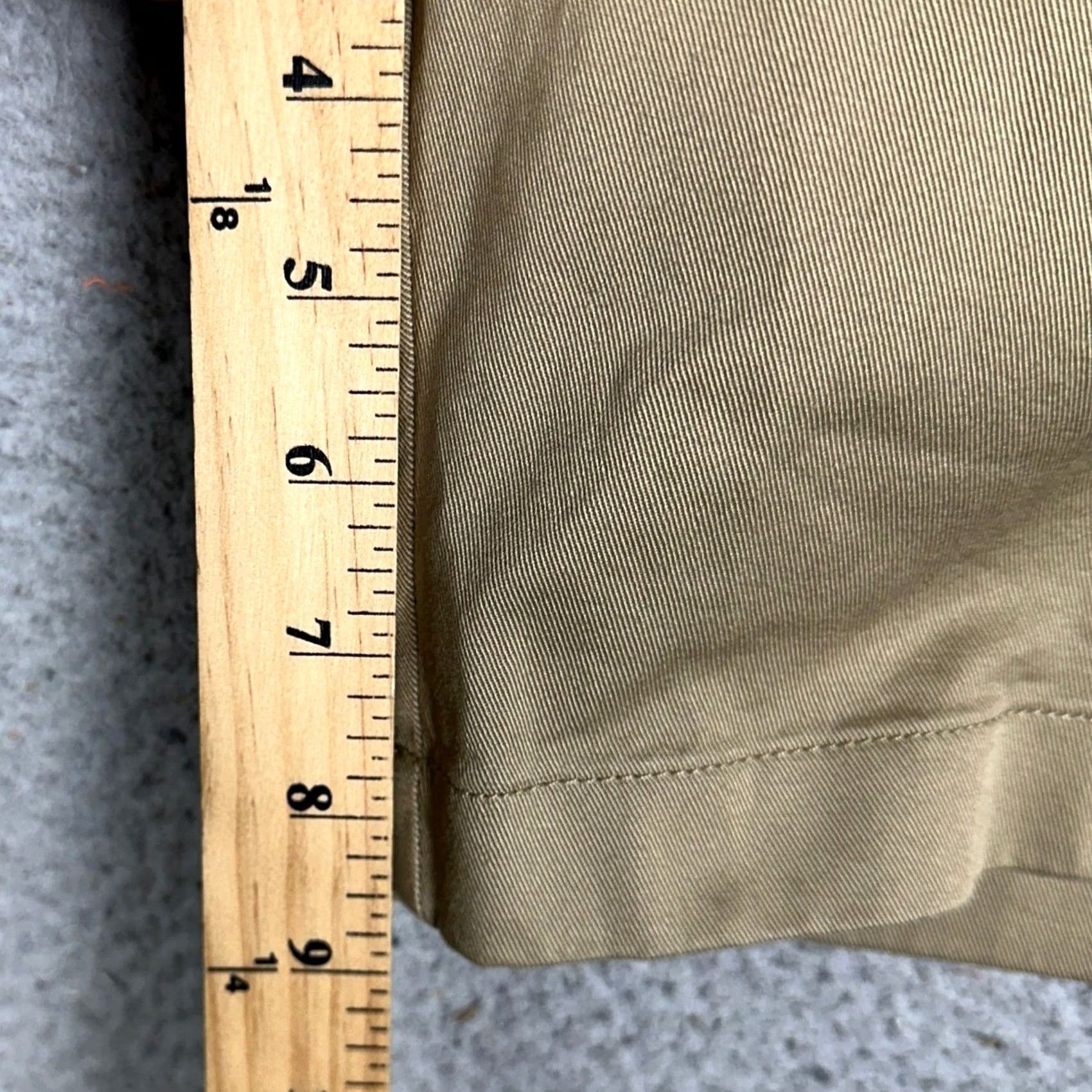 J.Crew J.Crew Chino Shorts Mens 40x9 Tan Khaki Flat Front Pockets Stretch Casual Shorts Size US 40 / EU 56 - 7 Thumbnail
