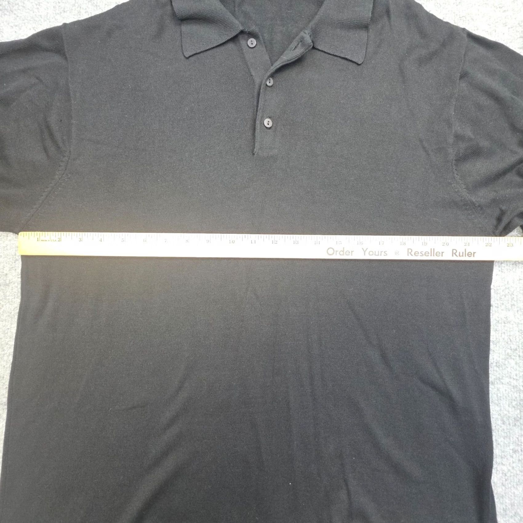 Vintage Jhane Barnes Silk Linen Polo Shirt Men's XXL Black Long Sleeve Knit EUC Size US XXL / EU 58 / 5 - 7 Thumbnail