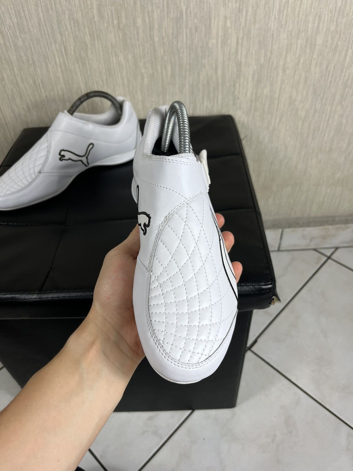 Puma × Vintage Vintage Puma y2k velcro shoes leather sneakers speed cat low Size US 7 / EU 40 - 16 Thumbnail