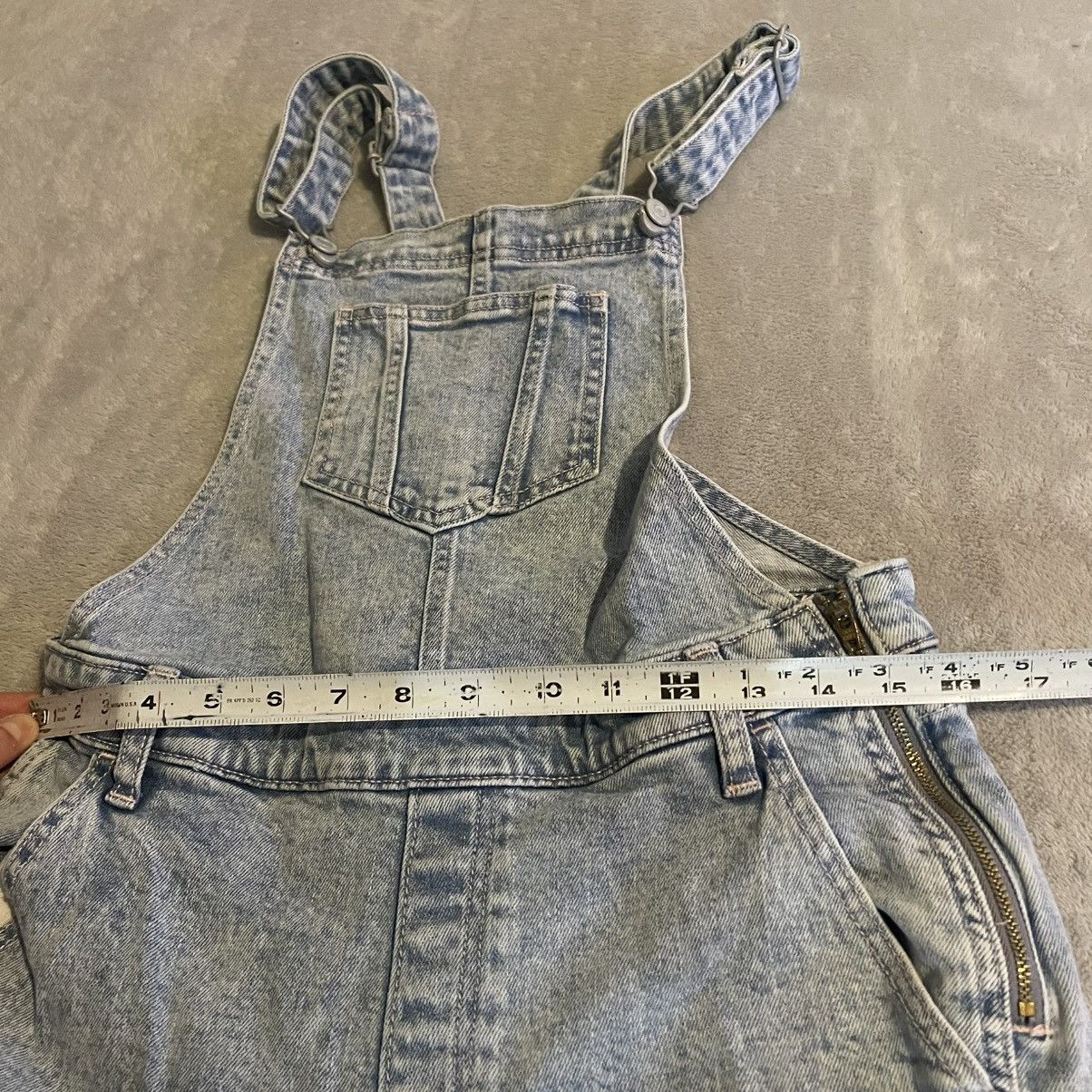 Old Navy Vintage Y2K Old Navy Womens Size 8 Blue Acid Wash Overalls Size 30" / US 8 / IT 44 - 5 Thumbnail
