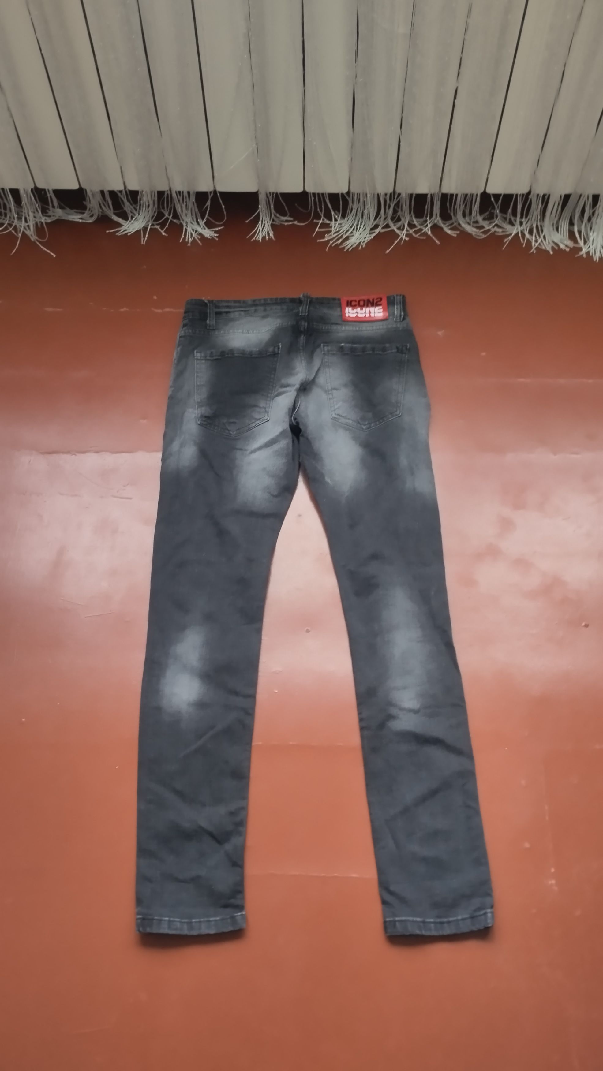 Black Icon × Dsquared2 Rare Drip DSQUARED2 ICON2 Denim Slim fit Size US 28 / EU 44 - 2 Thumbnail