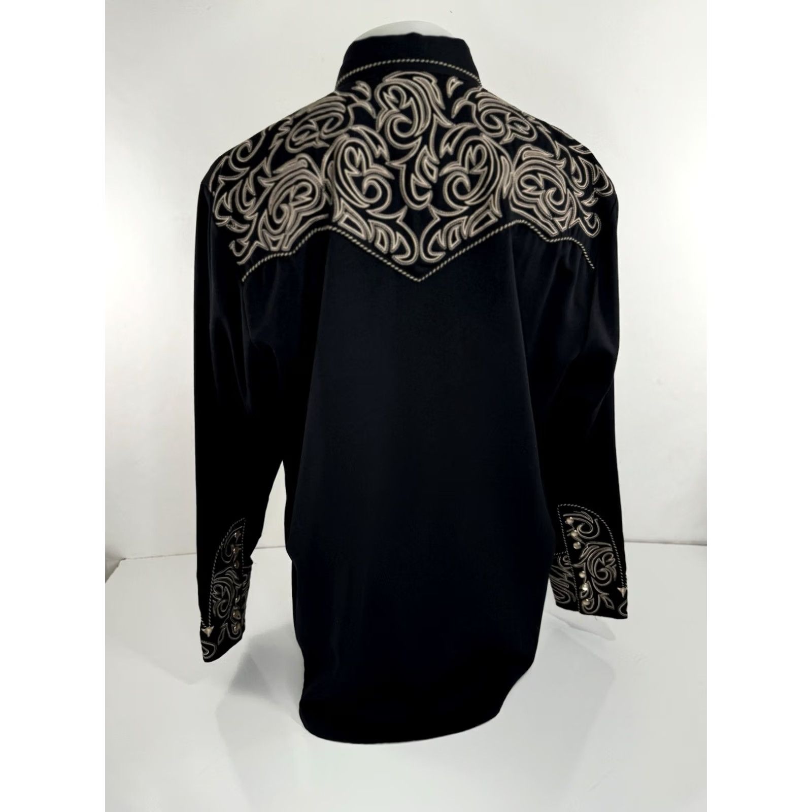 Scully Scully Western Embroidered Long Sleeve Snap Shirt Mens L Black Rockabilly Button-Up Title: EXCELLENT Size US L / EU 52-54 / 3 - 3 Thumbnail