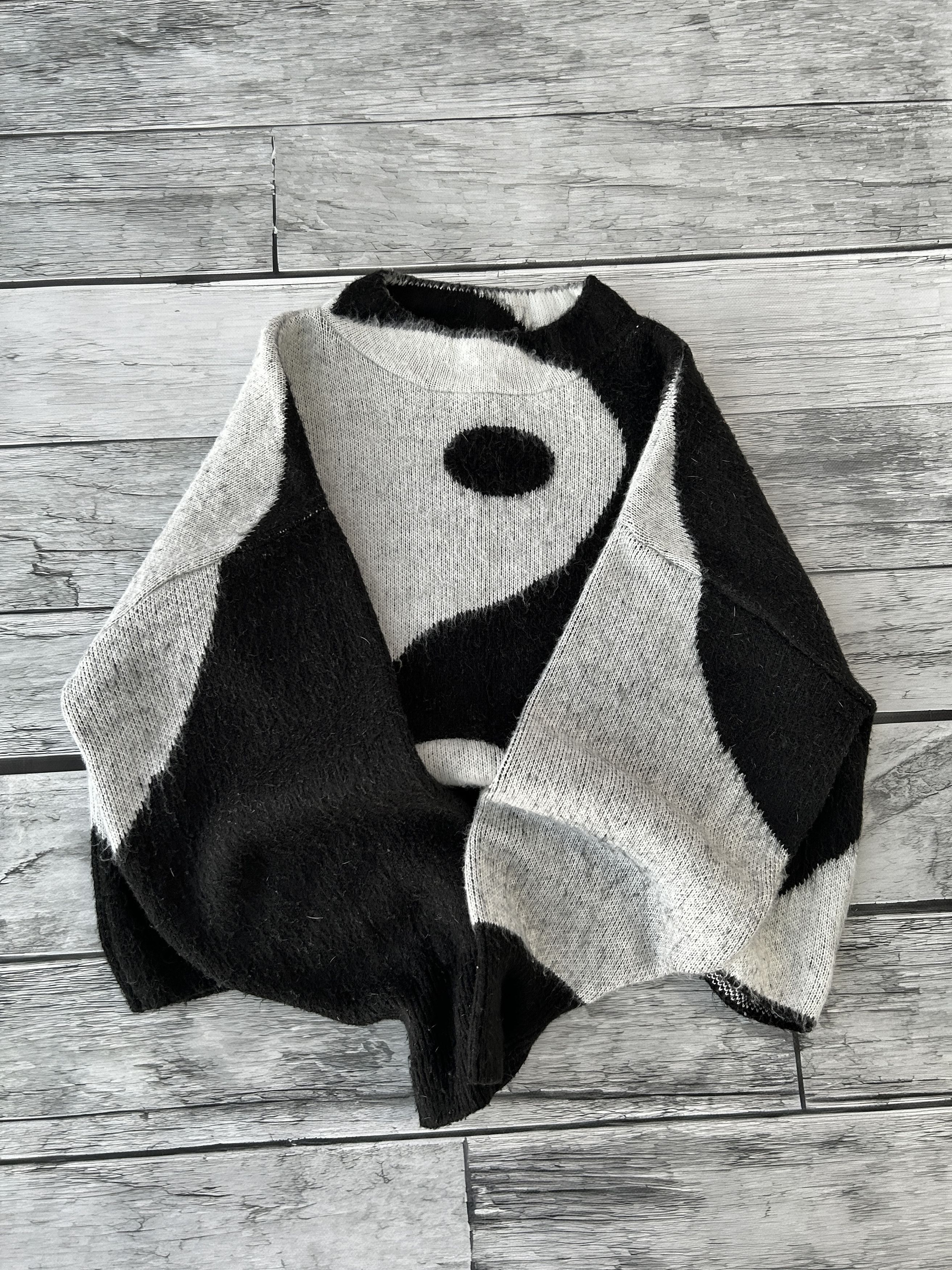 Japanese Brand Vintage Yin Yang Knit Sweater Grunge Y2K Streetwear Style Size US L / EU 52-54 / 3 - 4 Thumbnail