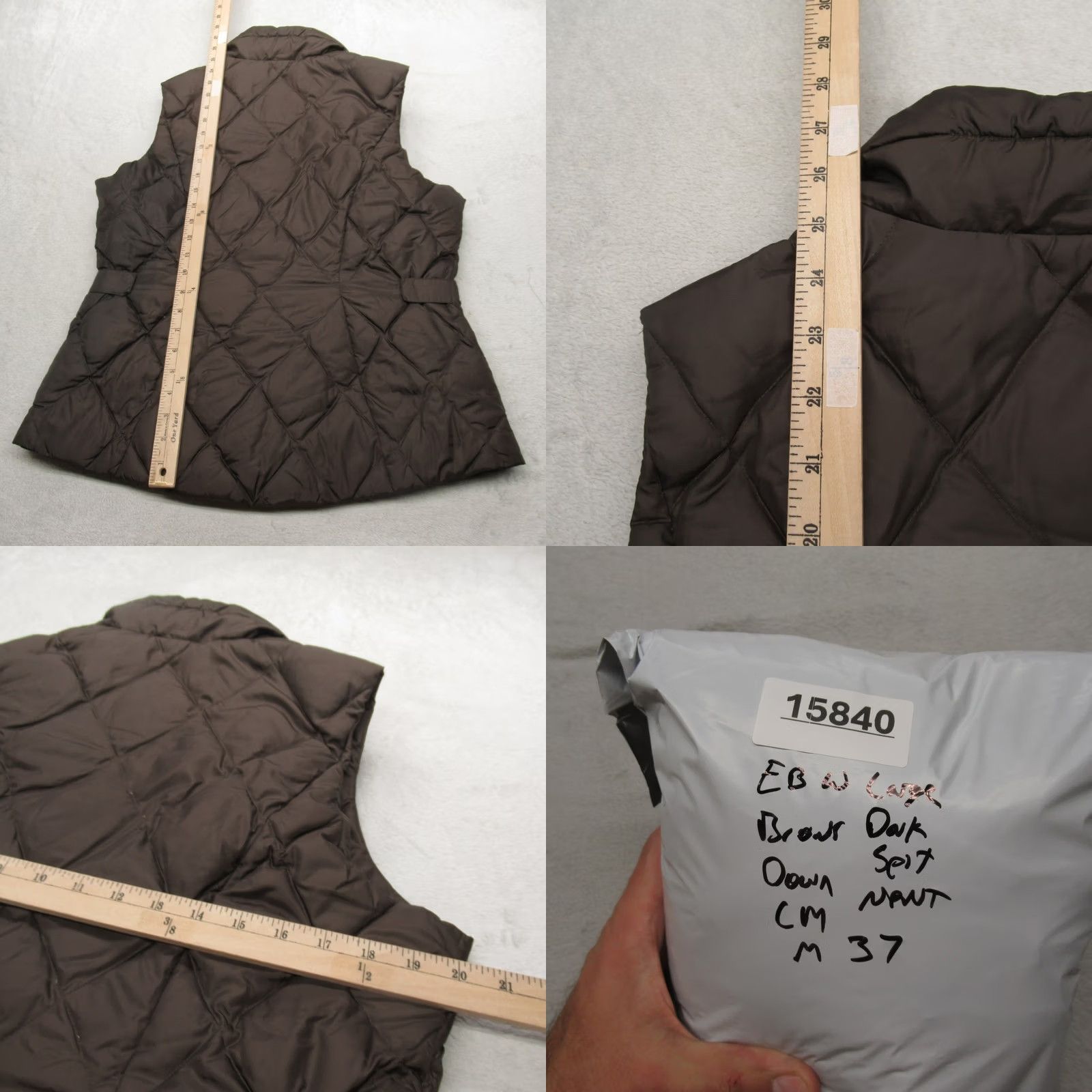 Eddie Bauer VINTAGE Eddie Bauer Down Vest Womens Large Brown Insulated Puffer Zip Quilted Size L / US 10 / IT 46 - 9 Thumbnail