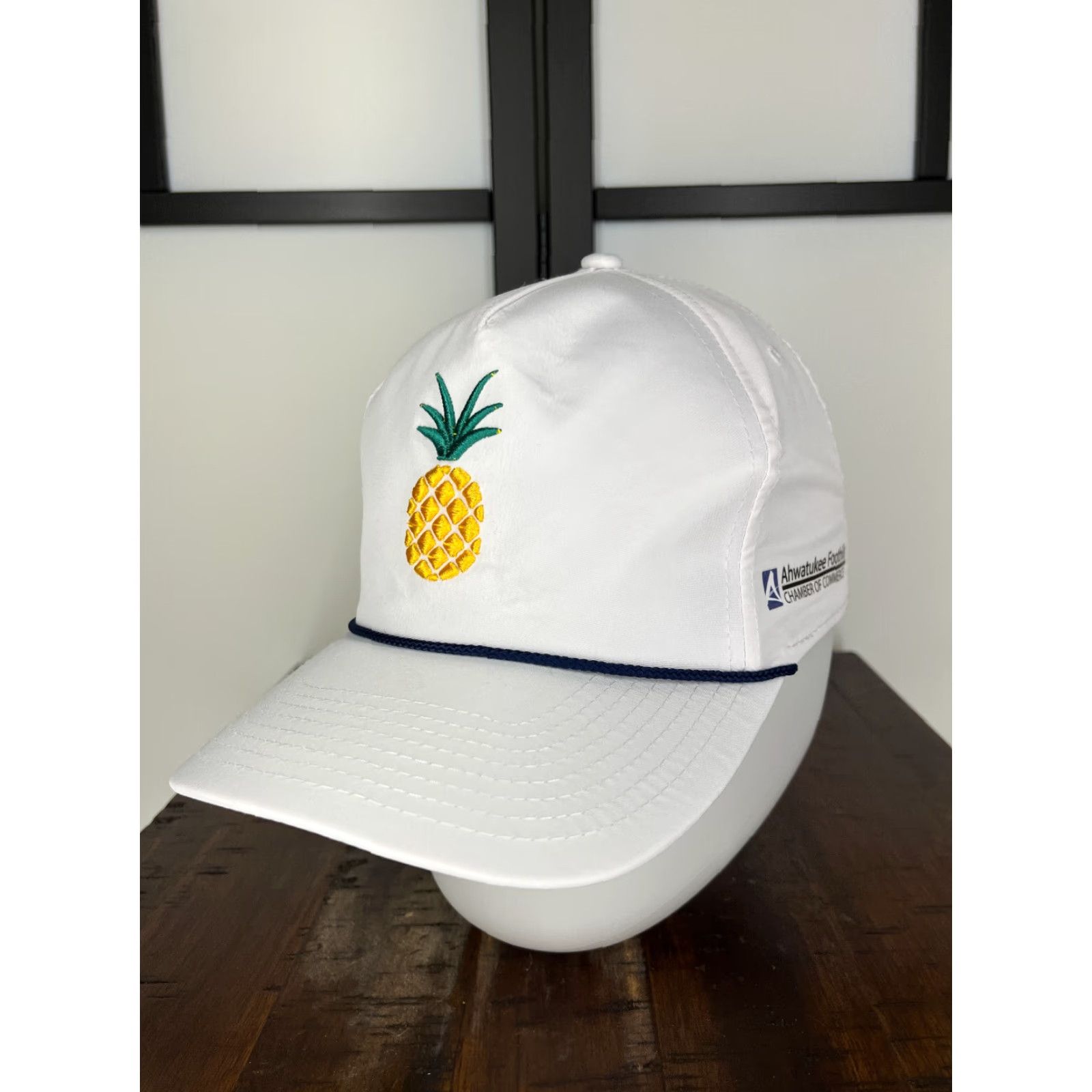 Imperial Pineapple Hat Cap Snap Back Adult One Size White Poly Spandex Imperial Hat Cap Size ONE SIZE - 4 Thumbnail