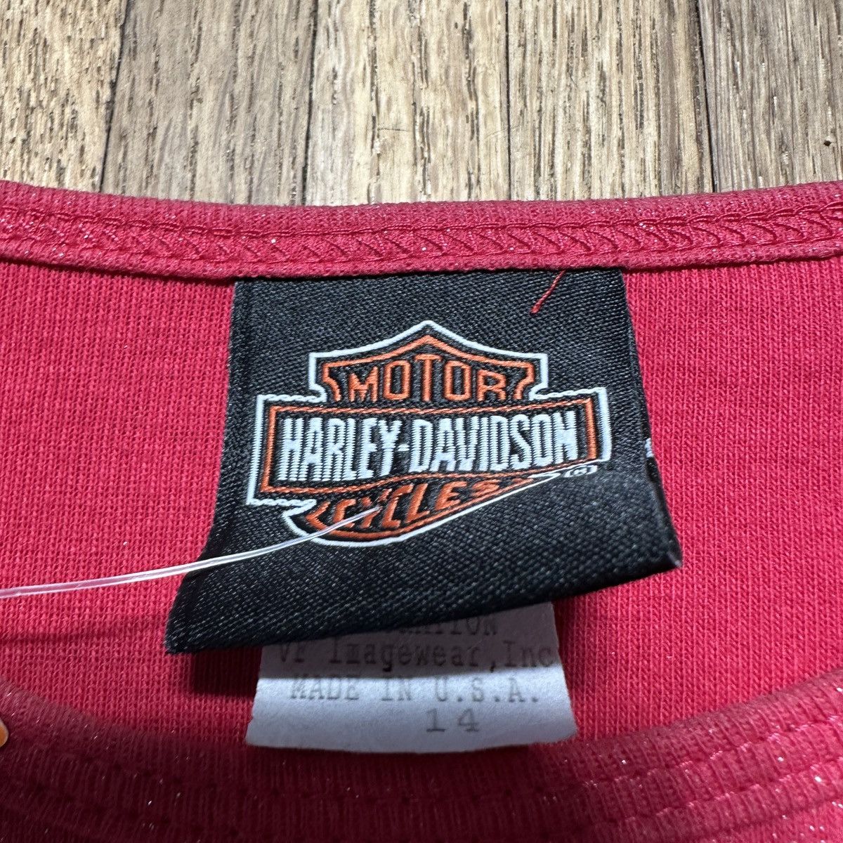 Harley Davidson × Vintage Vintage Harley Davidson long sleeve baby tee Size ONE SIZE - 4 Thumbnail