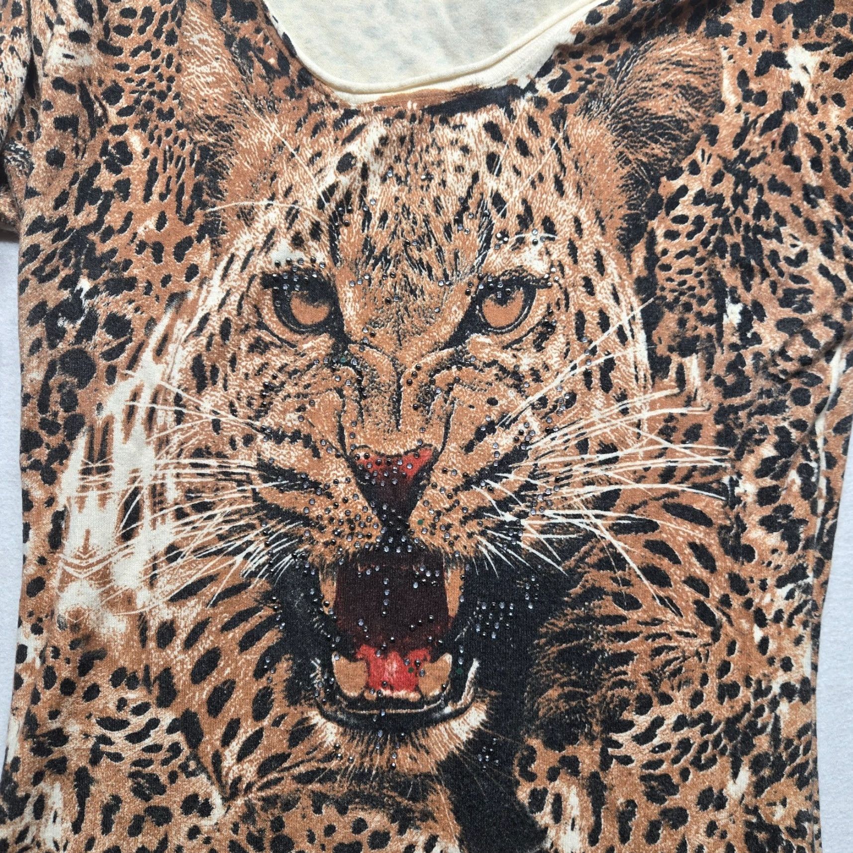Vintage King Fashion T-Shirt Adult Women's S Small Tunic Cheetah Nightgown tee Size S / US 4 / IT 40 - 2 Thumbnail