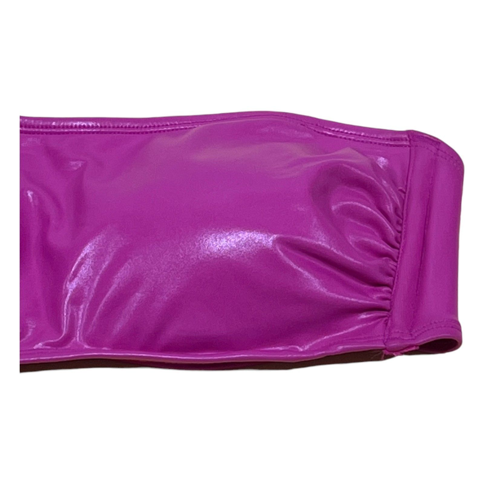 Other Wild Fable - Women's Faux Leather Bandeau Bikini Top - Pink Size ONE SIZE - 17 Thumbnail
