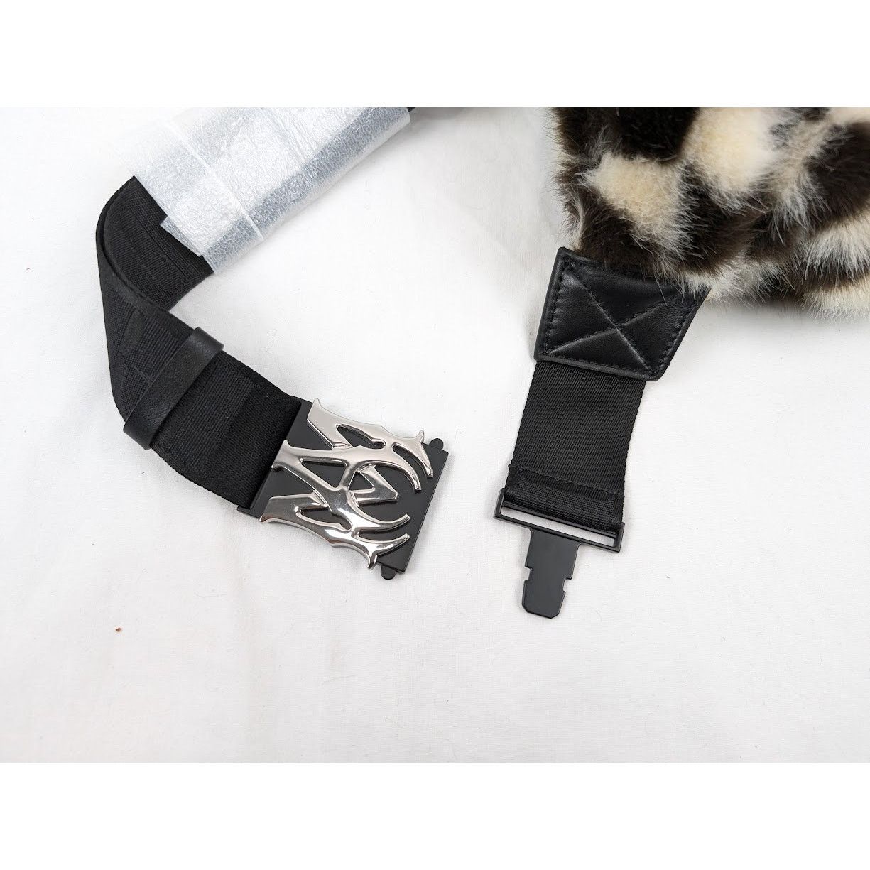 Amiri o1rshd1 DUP / Size: OS/Faux Fur Checkered Bumbag Black/White Size ONE SIZE - 18 Thumbnail