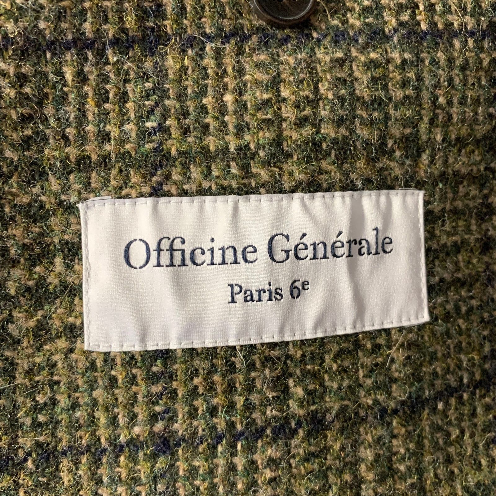 Officine Generale OFFICINE GENERALE 42 Green Tan Tartan Wool Sport Coat Size 42R - 5 Thumbnail