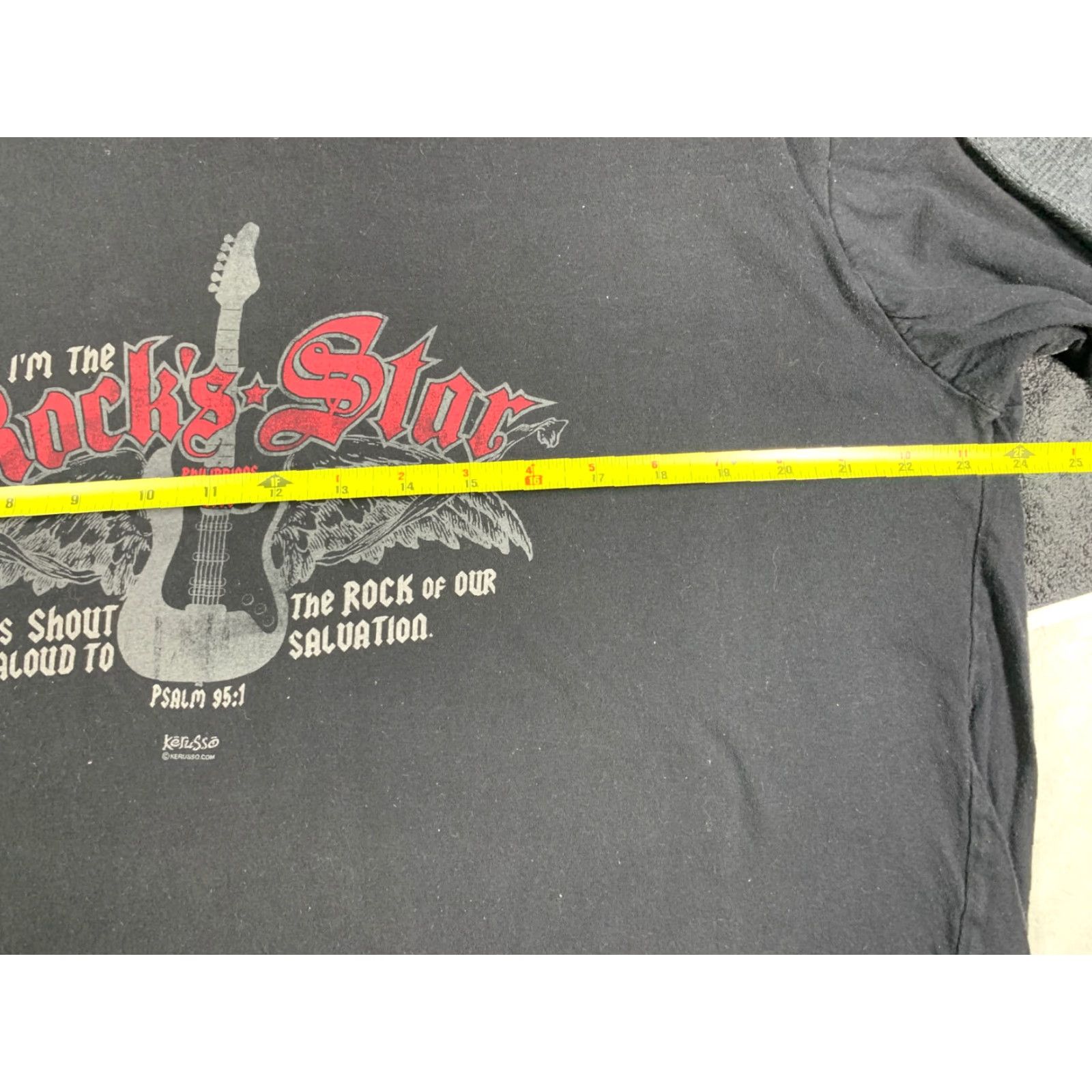 Vintage VINTAGE Kerusso T-Shirt Men Large Black I'M The Rock's Star Cotton Logo Graphic All Seasons Size US L / EU 52-54 / 3 - 5 Thumbnail