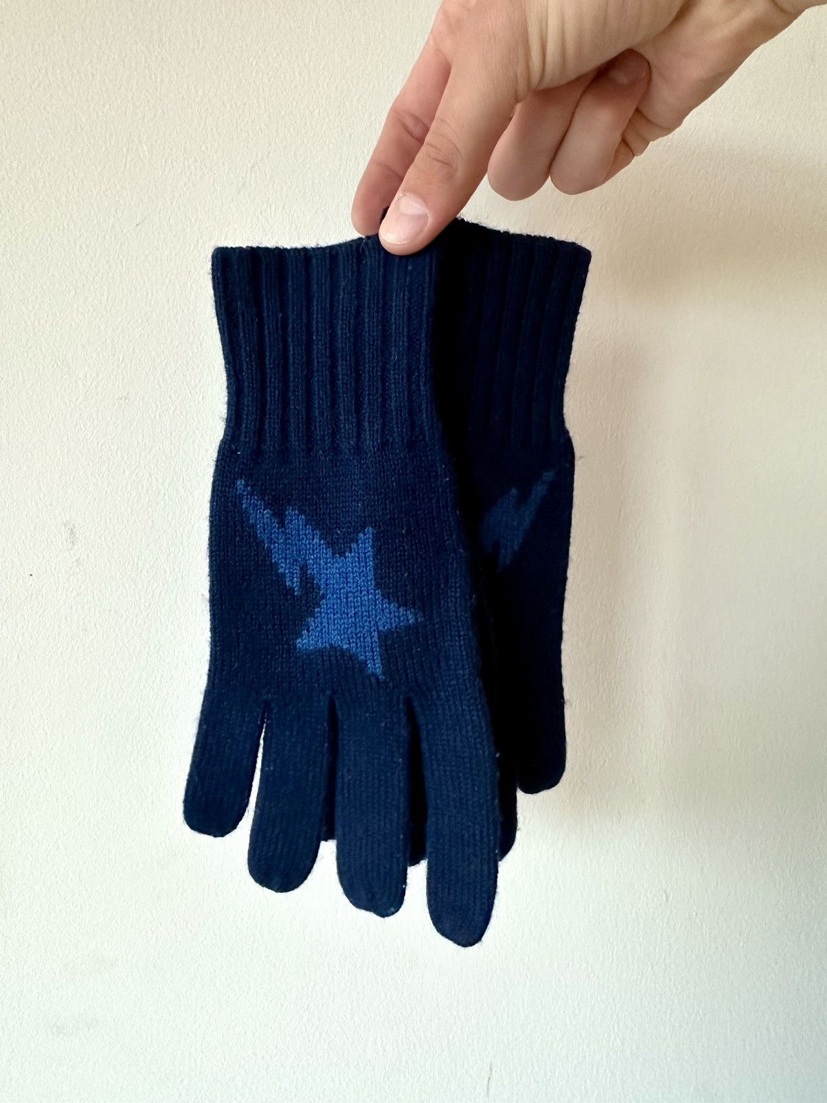 Pre-owned Bape X Vintage Bape Star Gloves In Blue