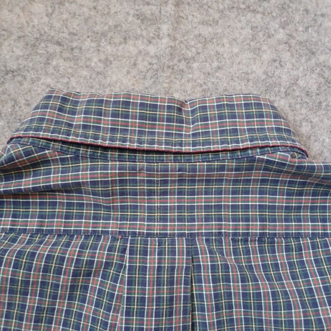 Ralph Lauren VINTAGE Ralph Lauren Shirt Mens XL Blue Plaid Blake Two Ply Cotton Button Down Size US XL / EU 56 / 4 - 3 Thumbnail