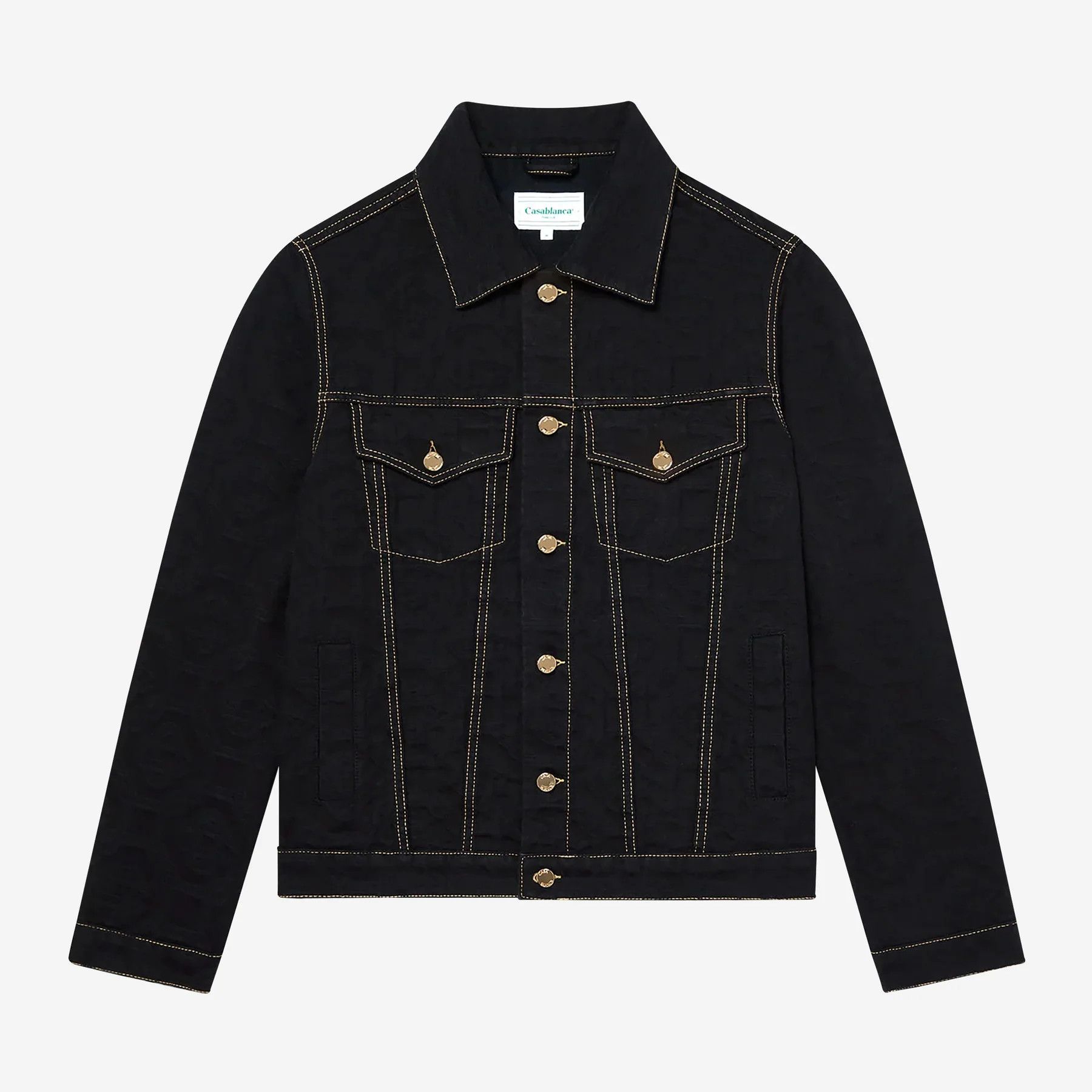 Casablanca o1mle0326 Jacquard Denim Jacket in Black Size US XXL / EU 58 / 5 - 2 Thumbnail
