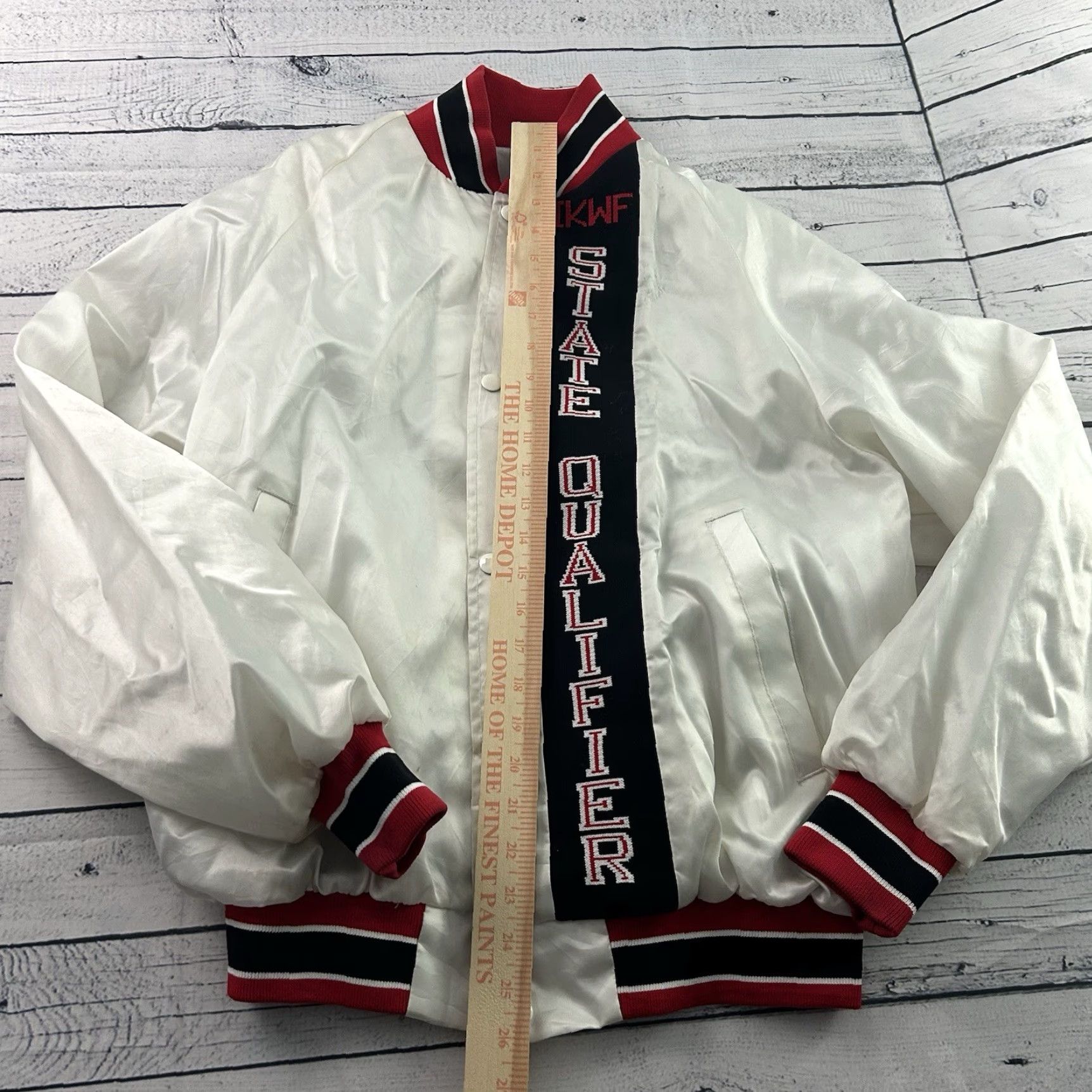 Vintage VINTAGE IKWF Wrestling State Qualifier Snap Button Jacket Men's Large White Shirt Size US L / EU 52-54 / 3 - 2 Thumbnail