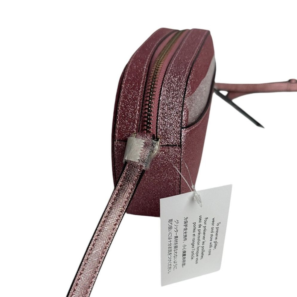 Kate Spade Kate Spade Glimmer Oval Small Camera Bag Mitten Pink Glitter Size ONE SIZE - 3 Thumbnail