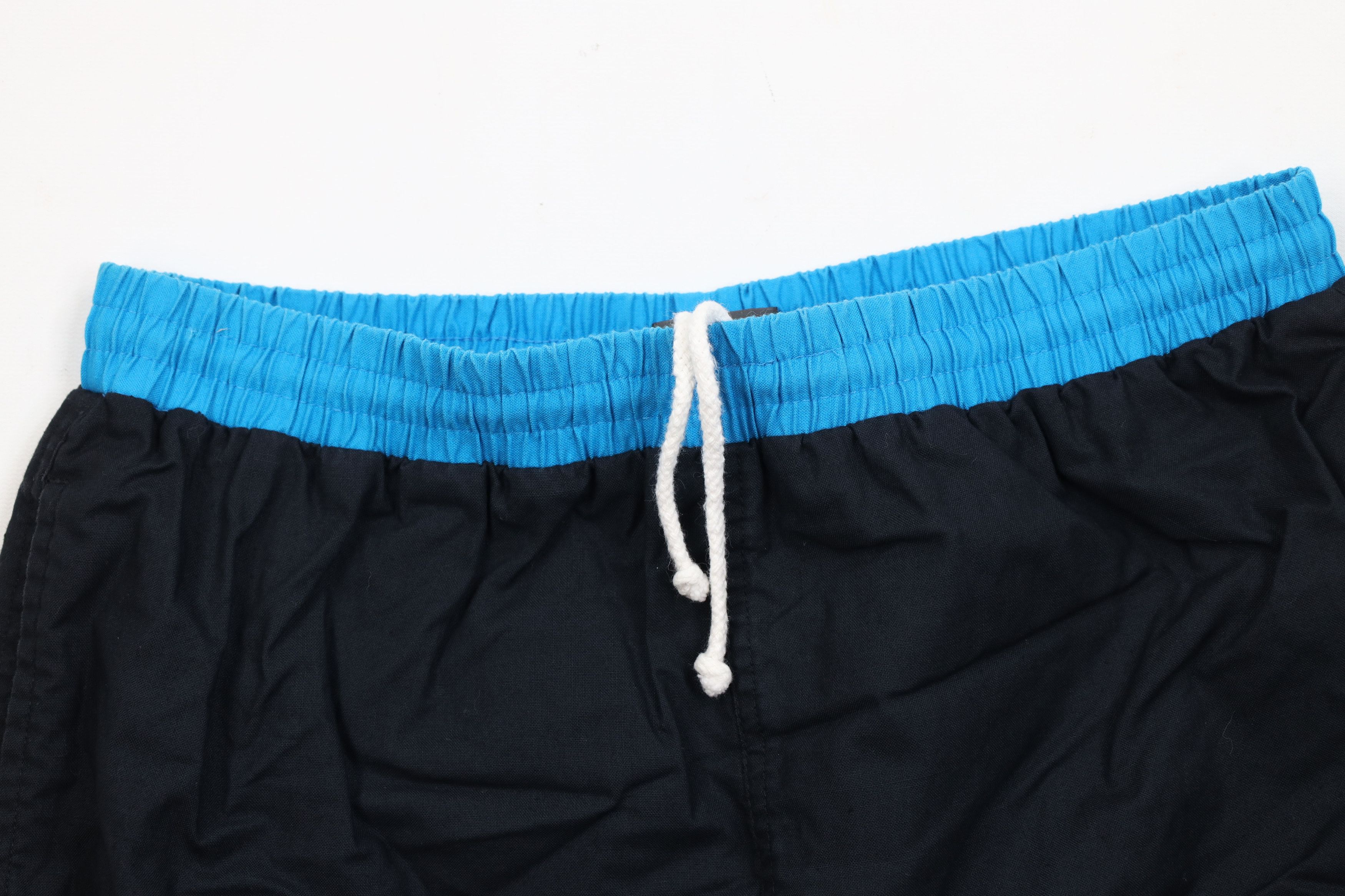 Vintage Vintage 90s Streetwear Above Knee Lined Shorts Black Cotton Size US 32 / EU 48 - 2 Thumbnail