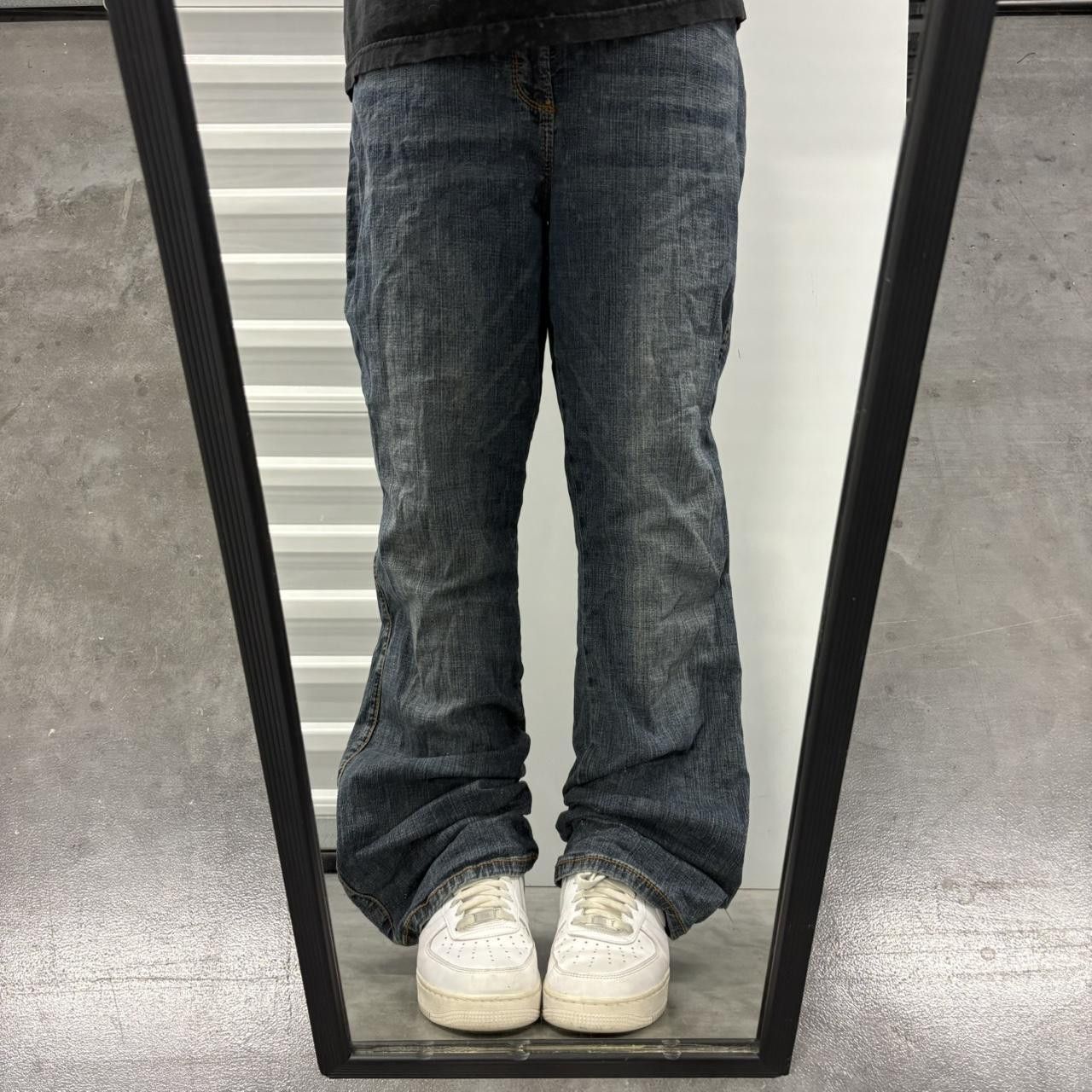 Vintage Crazy Vintage Y2K/2000s Flare Grunge Dark Wash Denim Jeans! Size US 36 / EU 52 - 1 Thumbnail