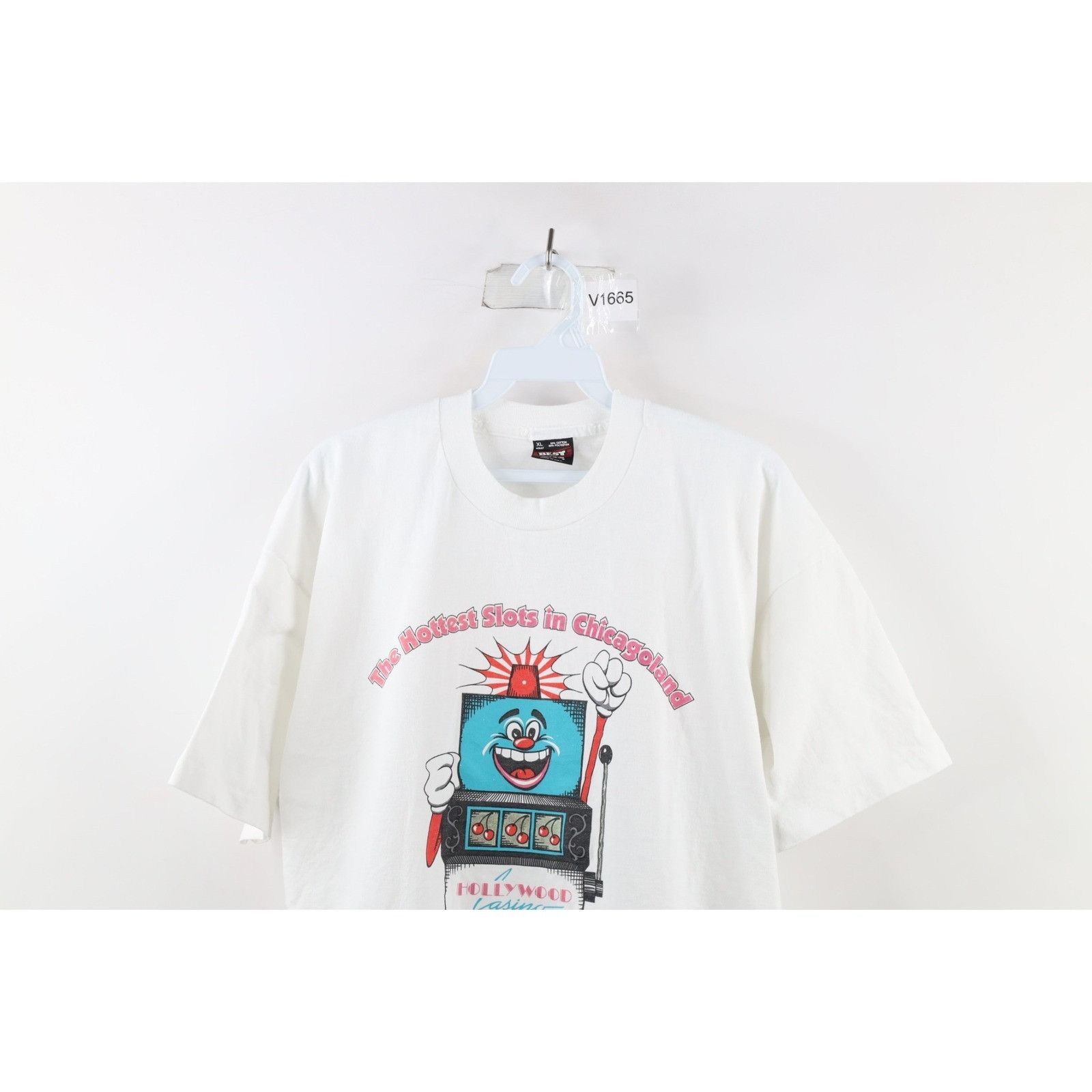 Vintage Vintage 90s Streetwear Hollywood Casino Slots T-Shirt Size US XL / EU 56 / 4 - 2 Thumbnail