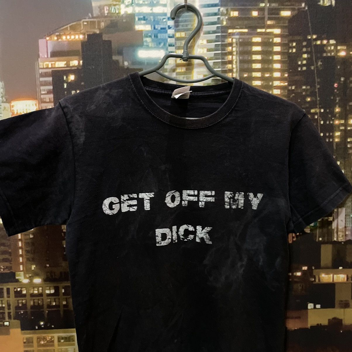 Band Tees VINTAGE Y2K BLACK FADE TEE GET OFF MY DICK PENIS FUNNY PORNO Size US M / EU 48-50 / 2 - 3 Thumbnail