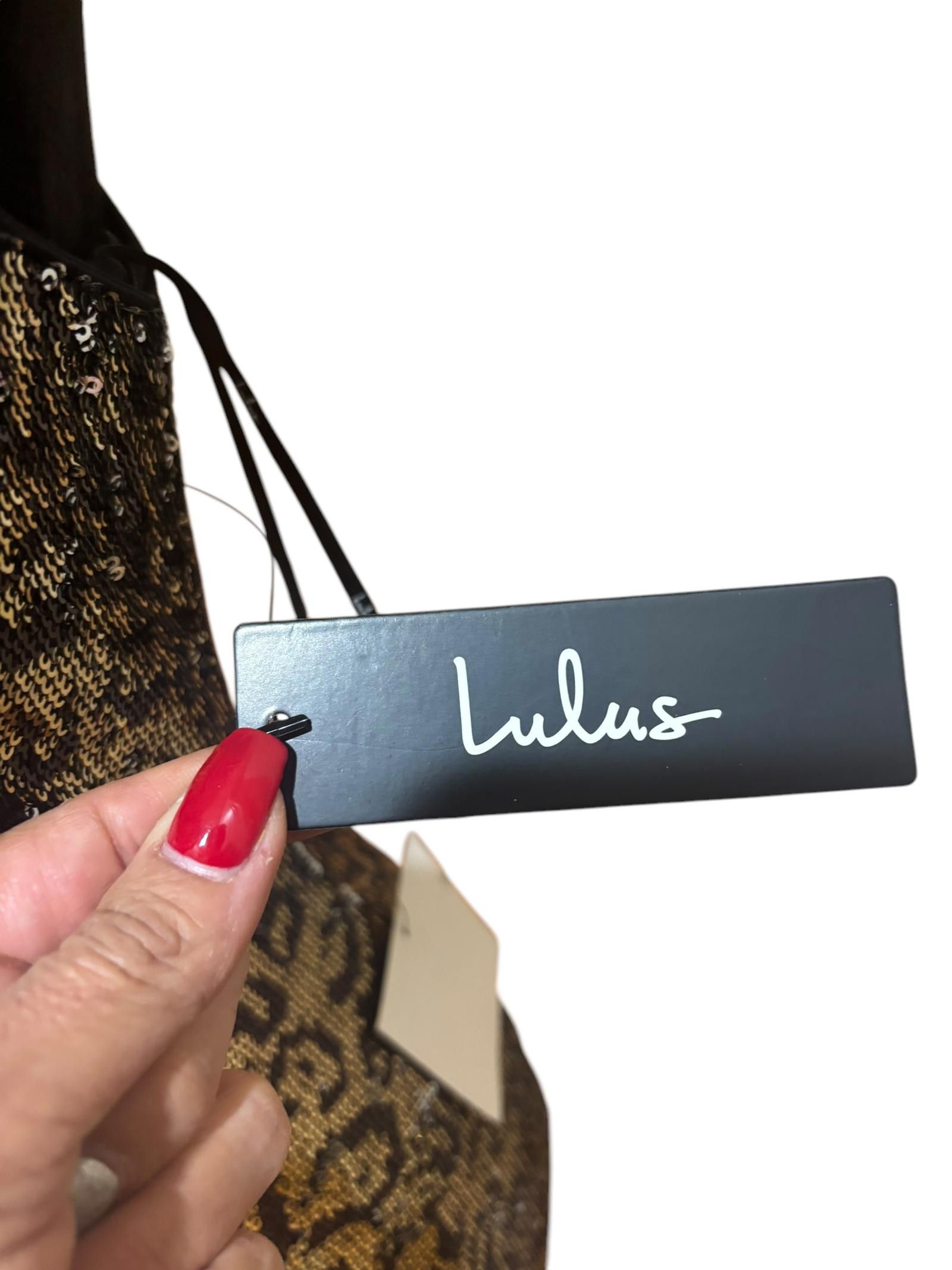 Lulus NWT Lulu’s Gold/Brown/Silver Sequin Evening Dress Size M / US 6-8 / IT 42-44 - 3 Thumbnail