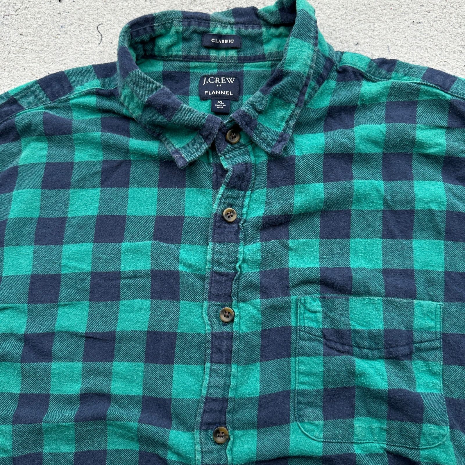 J.Crew J Crew Classic Flannel Blue Plaid Shirt Men XL Button Up Size US XL / EU 56 / 4 - 7 Thumbnail